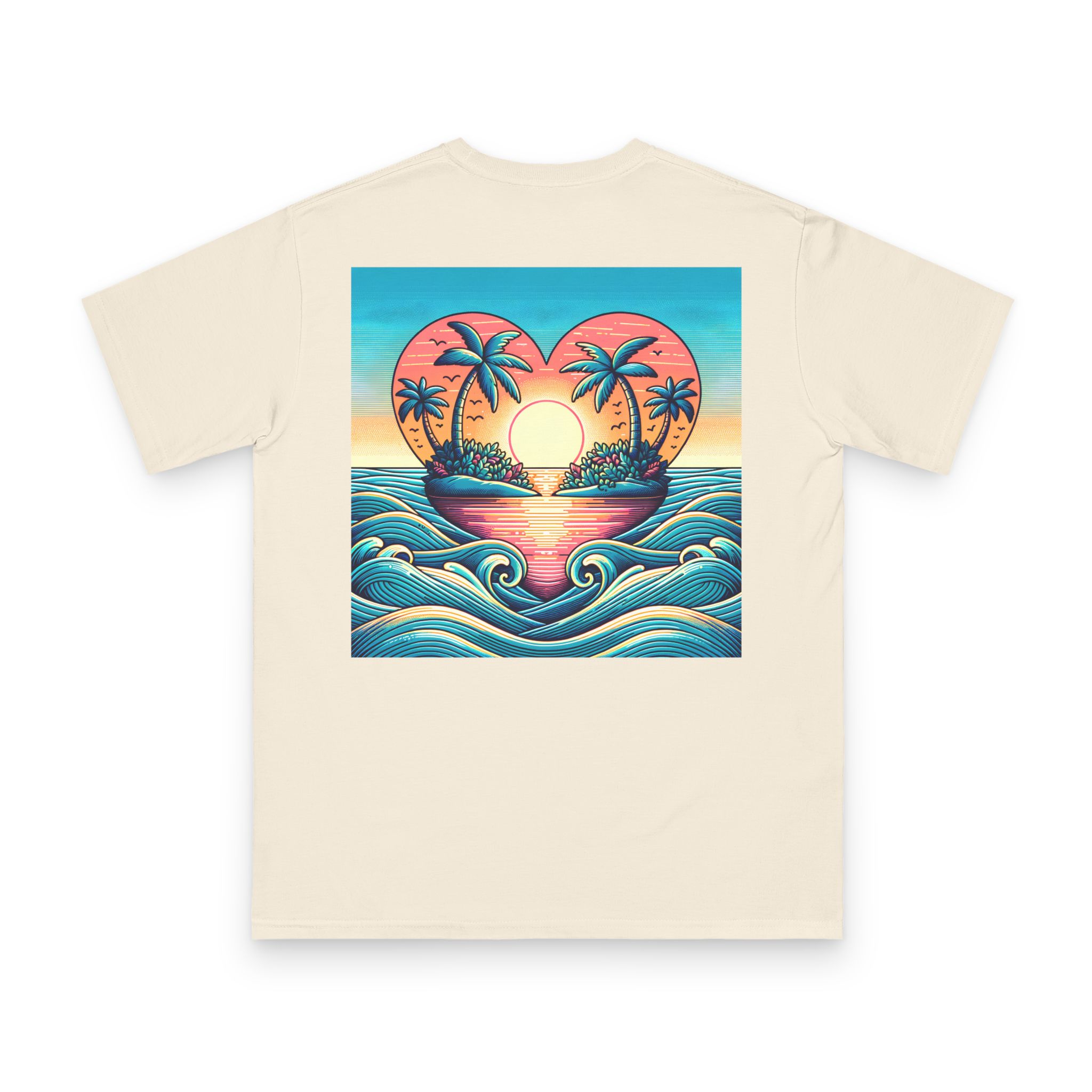 Heart Island Sunset T-Shirt 14 OceanerosOcean Devotion Apparel Heart Island Sunset T-Shirt