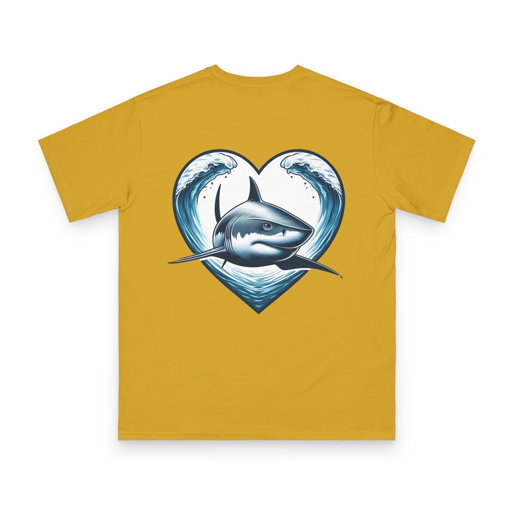 Blue Shark Line Art T-Shirt 16 OceanerosOcean Devotion Apparel Blue Shark Line Art T-Shirt