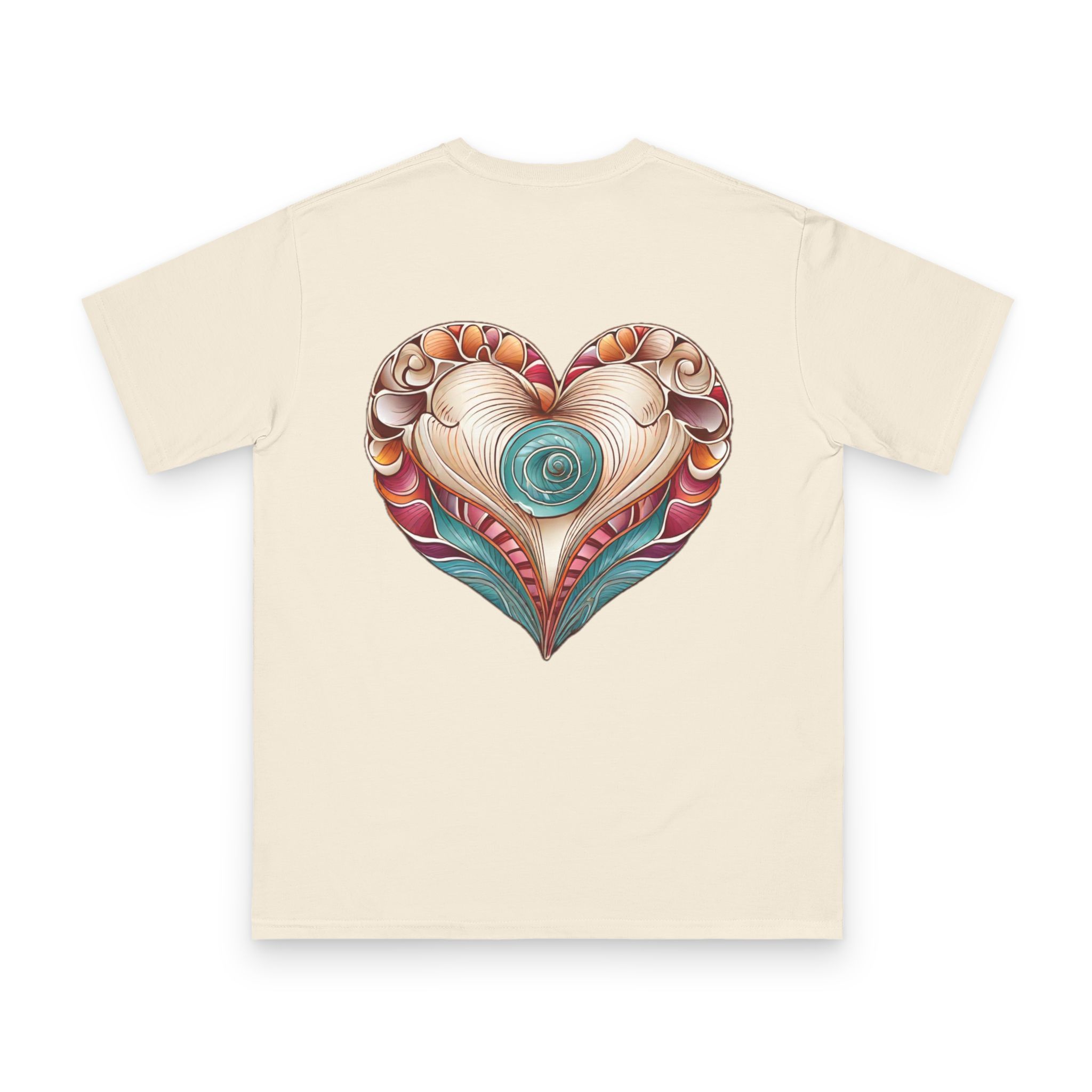 Oceaneros Heart-Shell Embrace T-Shirt 8 OceanerosOcean Devotion Apparel Oceaneros Heart-Shell Embrace T-Shirt