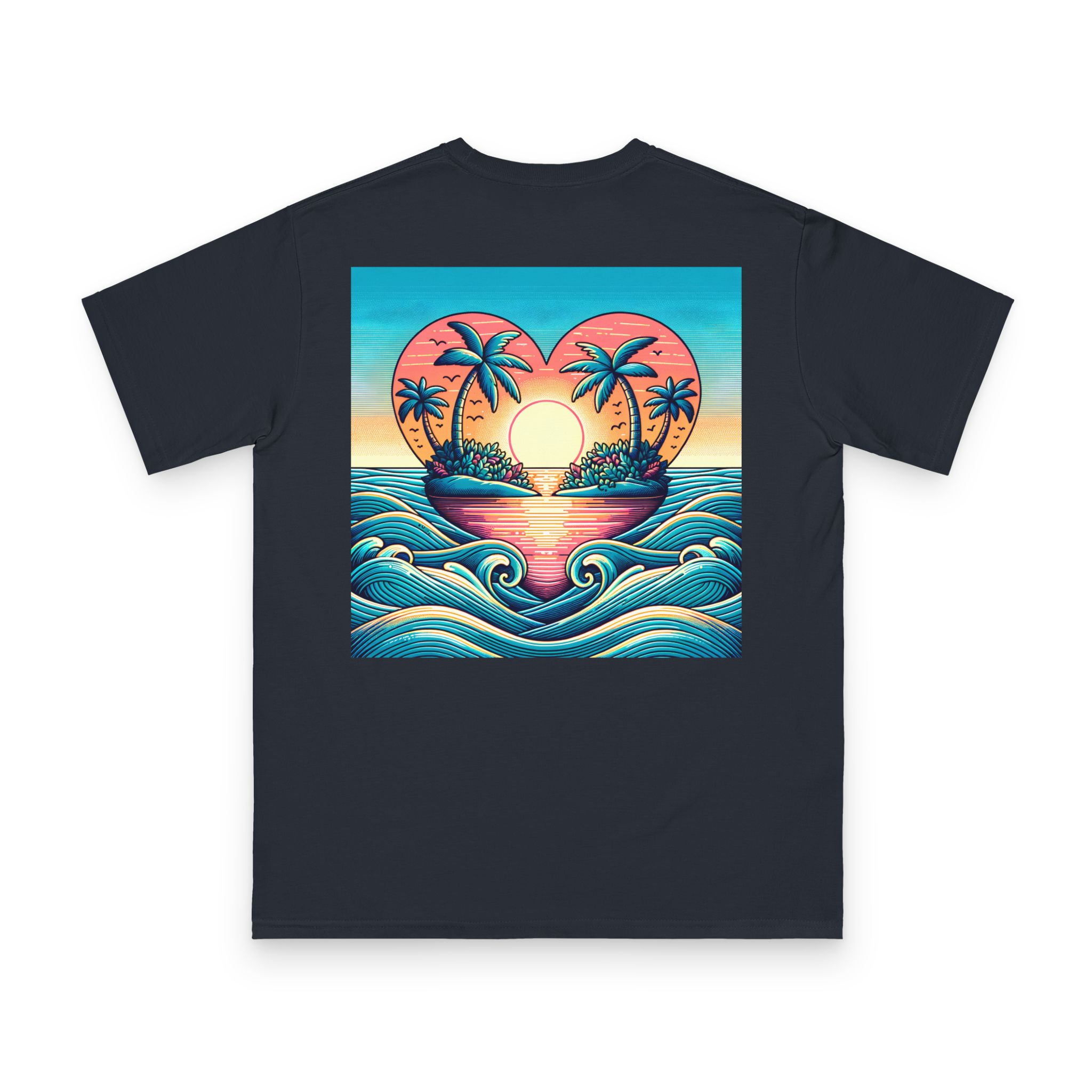 Heart Island Sunset T-Shirt 4 OceanerosOcean Devotion Apparel Heart Island Sunset T-Shirt