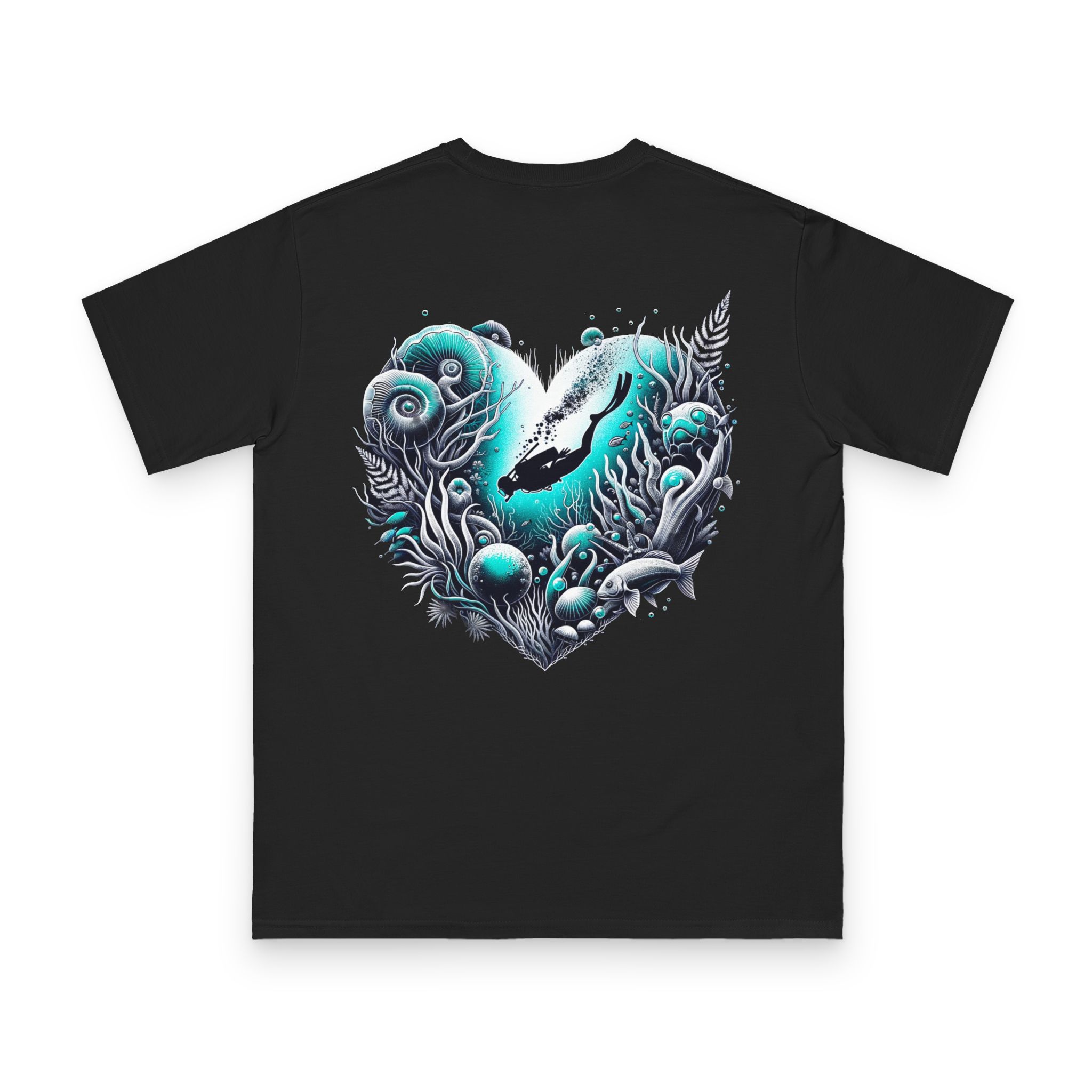 Depth of Heart Scuba Diver T-Shirt 8 OceanerosOcean Devotion Apparel Depth of Heart Scuba Diver T-Shirt