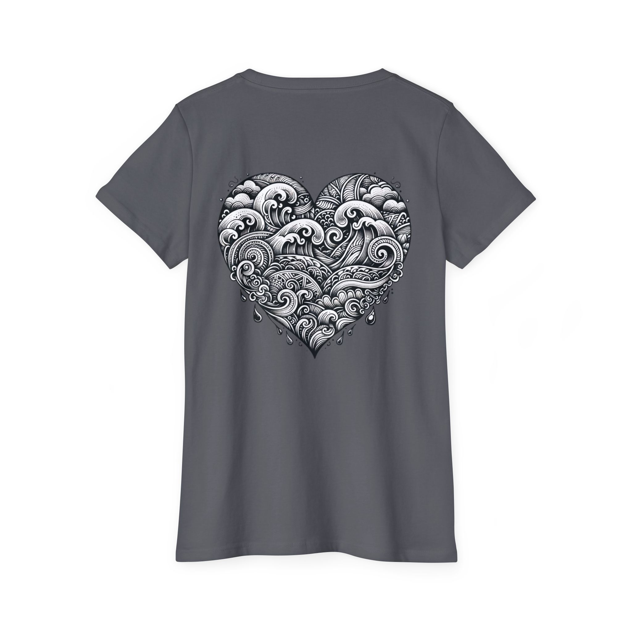 Women's Organic Short Sleeve T-Shirt - Henna Heart 4 OceanerosOcean Devotion Apparel Women's Organic Short Sleeve T-Shirt - Henna Heart