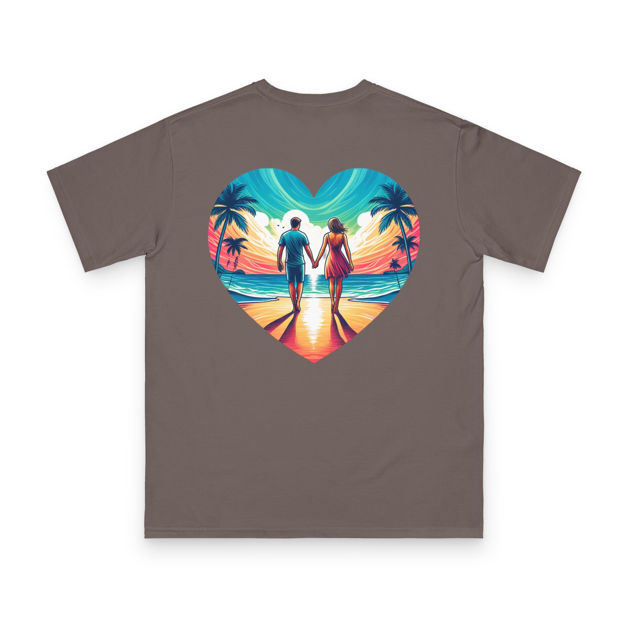 Sunset Couple Beach T-Shirt 20 OceanerosOcean Devotion Apparel Sunset Couple Beach T-Shirt