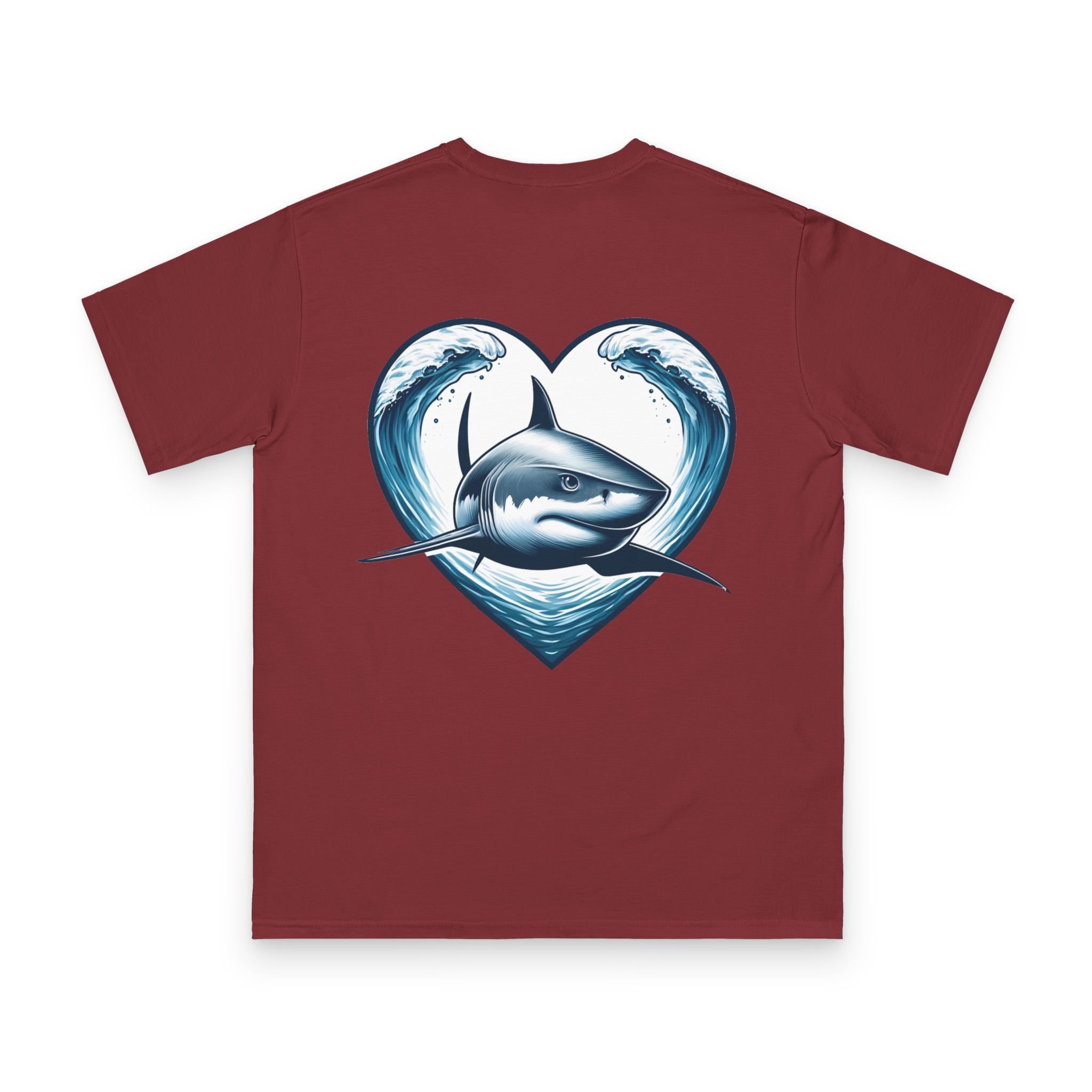 Blue Shark Line Art T-Shirt 12 OceanerosOcean Devotion Apparel Blue Shark Line Art T-Shirt
