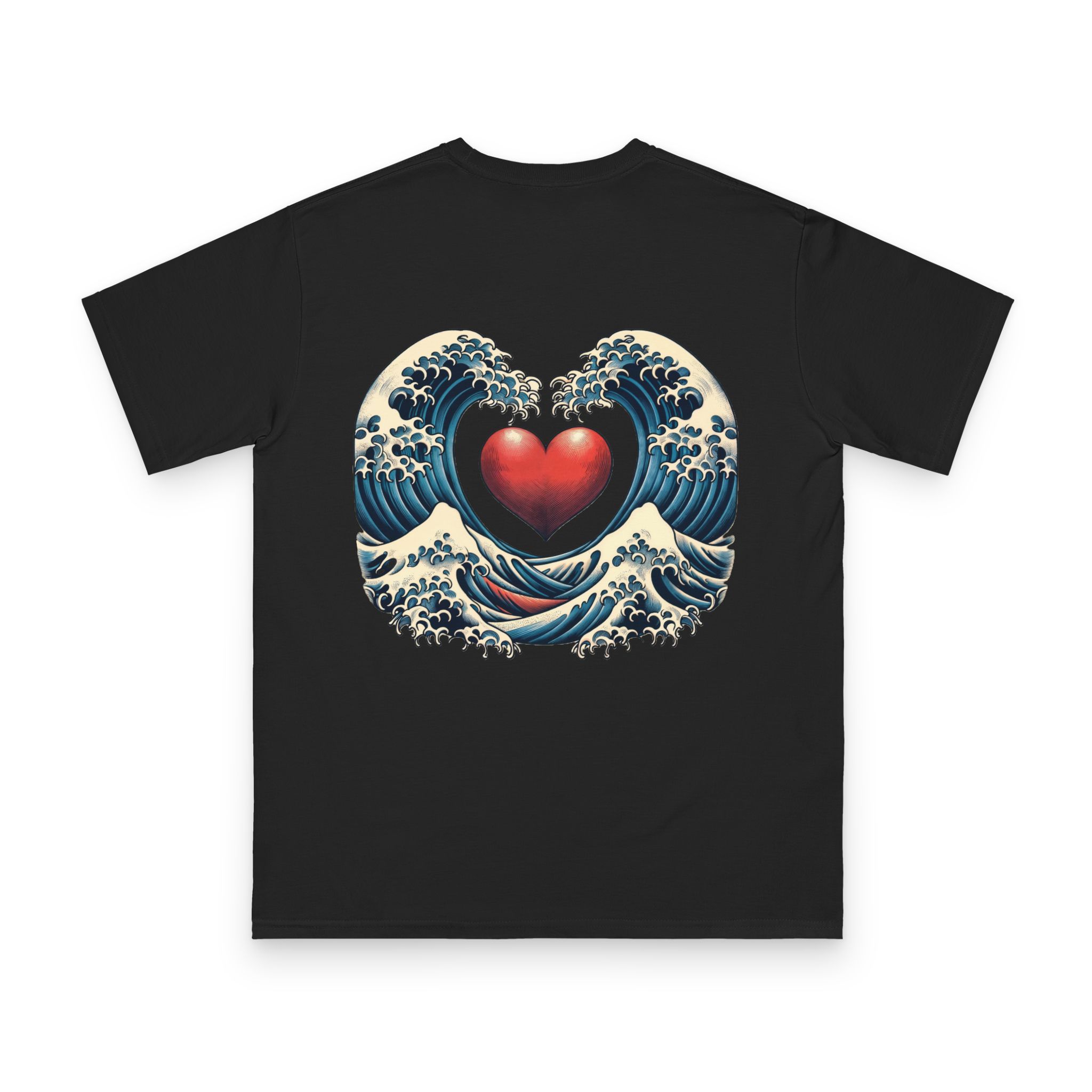 Hokusai Wave with Heart T-Shirt 6 OceanerosOcean Devotion Apparel Hokusai Wave with Heart T-Shirt