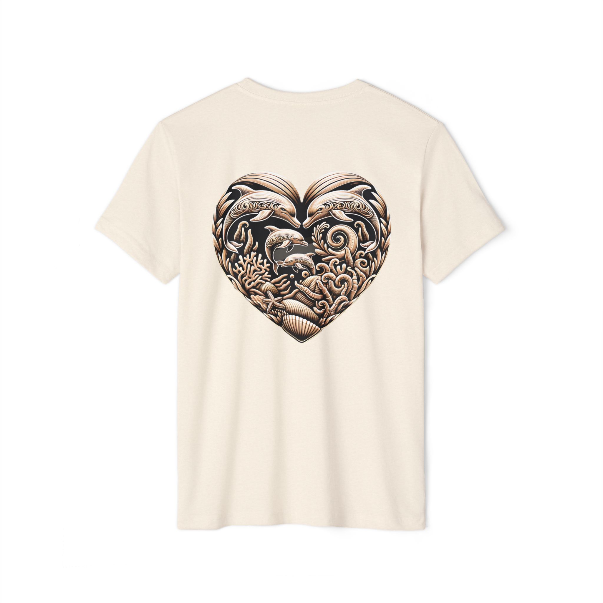 Unisex Recycled Organic T-Shirt - Dolphins printing 6 OceanerosOcean Devotion Apparel Unisex Recycled Organic T-Shirt - Dolphins printing