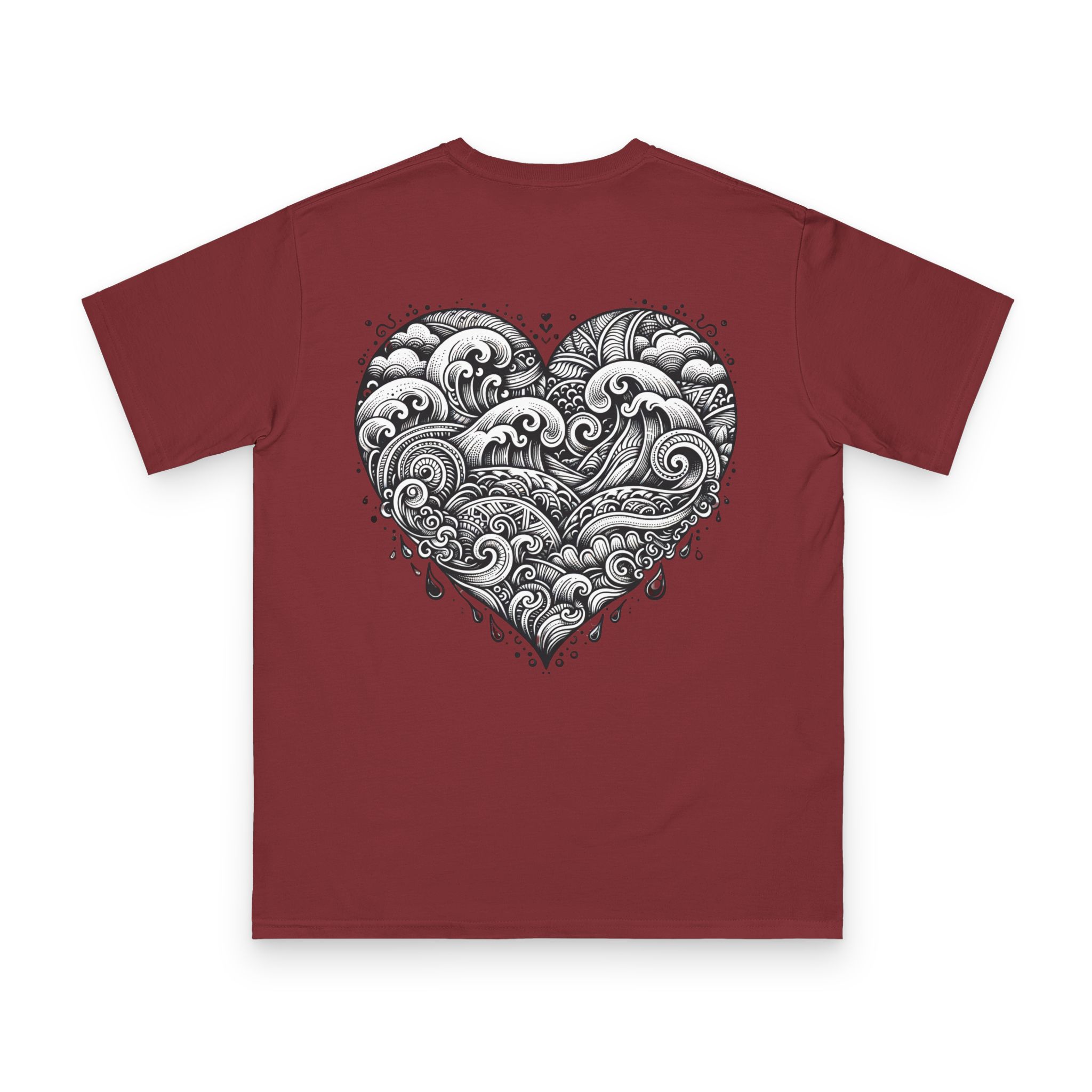 Henna Ocean Heart T-Shirt 14 OceanerosOcean Devotion Apparel Henna Ocean Heart T-Shirt