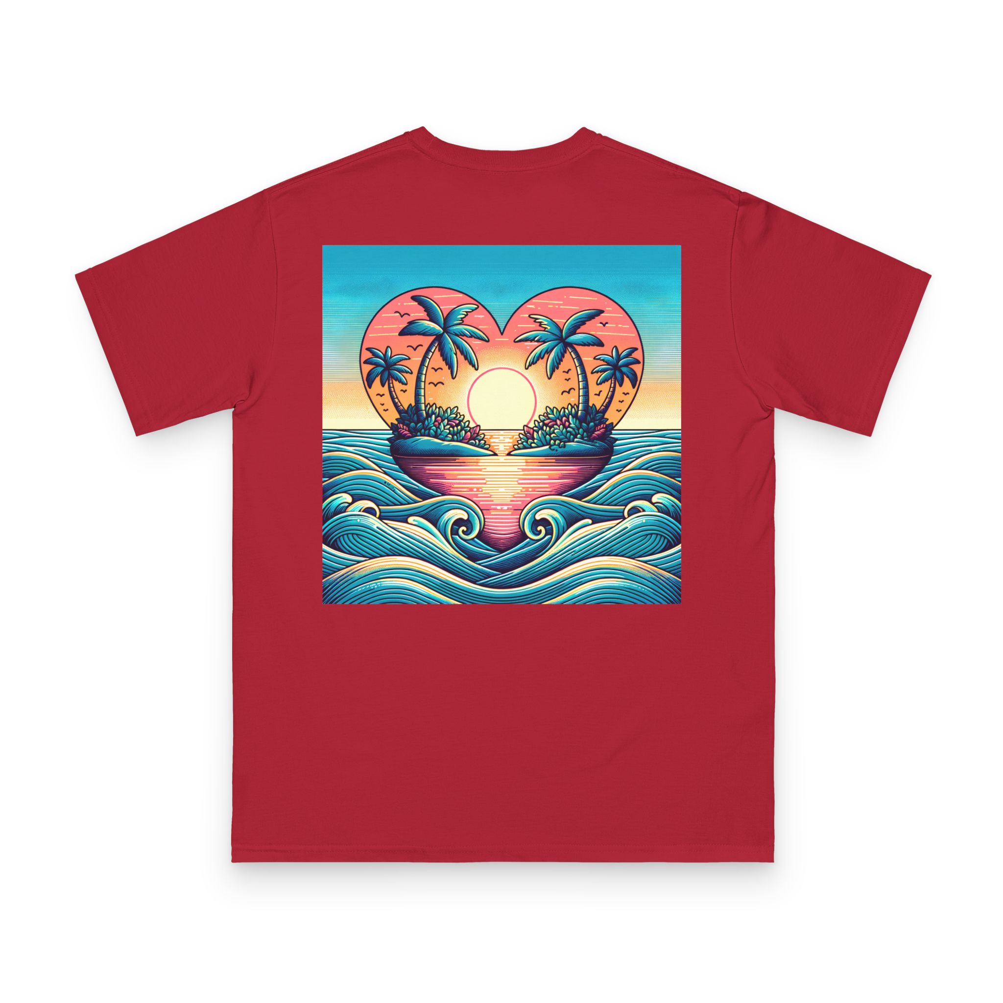 Heart Island Sunset T-Shirt 8 OceanerosOcean Devotion Apparel Heart Island Sunset T-Shirt