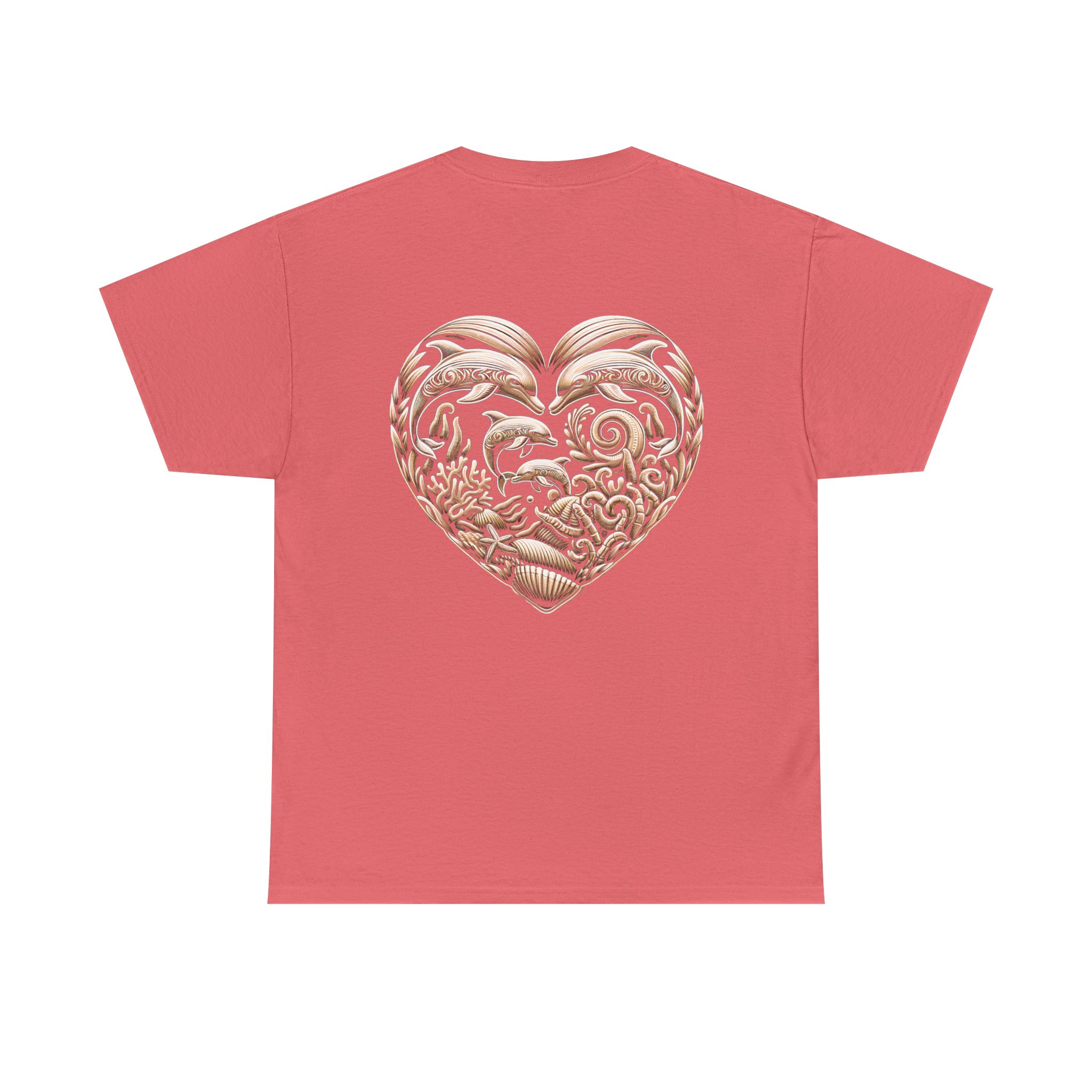 Dolphin Heavy Cotton Tee 4 OceanerosOcean Devotion Apparel Dolphin Heavy Cotton Tee