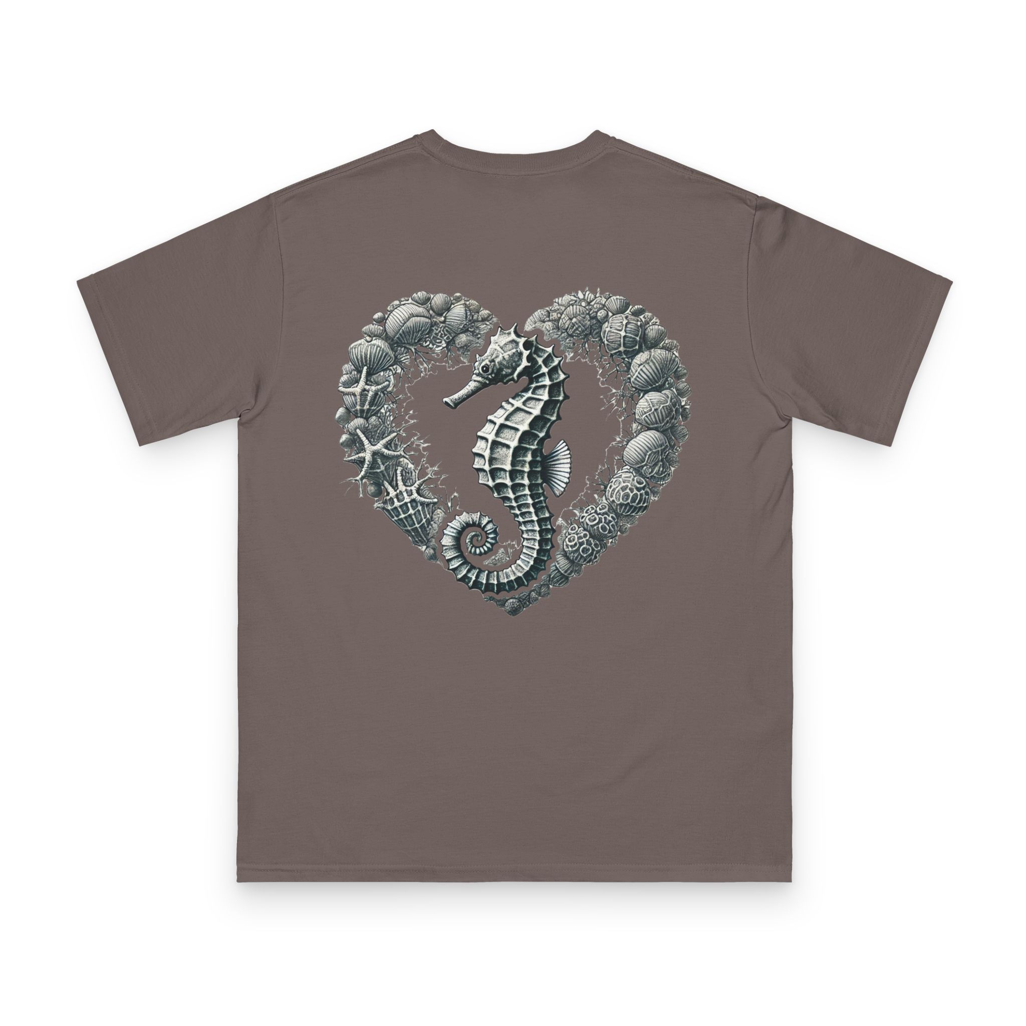 Coral Embrace Seahorse Tee 20 OceanerosOcean Devotion Apparel Coral Embrace Seahorse Tee