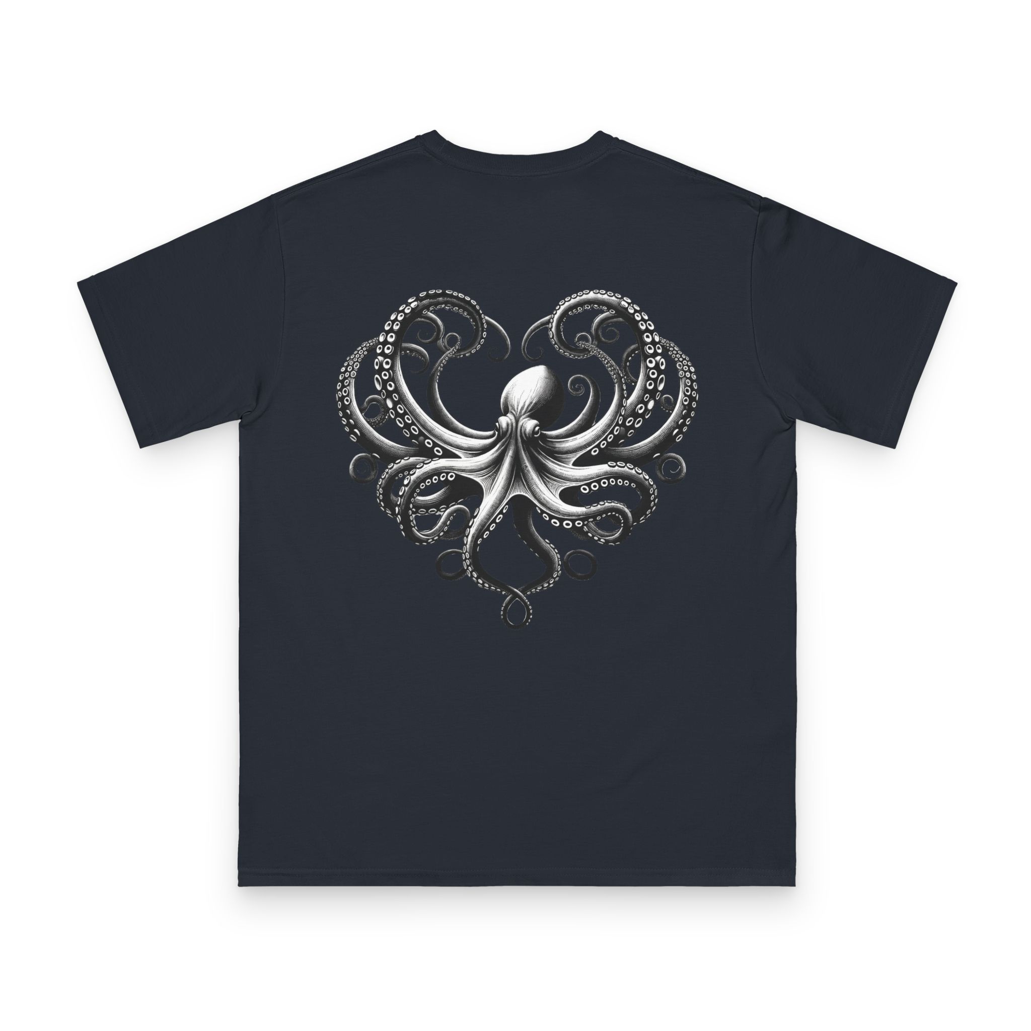 Organic Unisex Classic T-Shirt - BW Octopus 10 OceanerosOcean Devotion Apparel Organic Unisex Classic T-Shirt - BW Octopus
