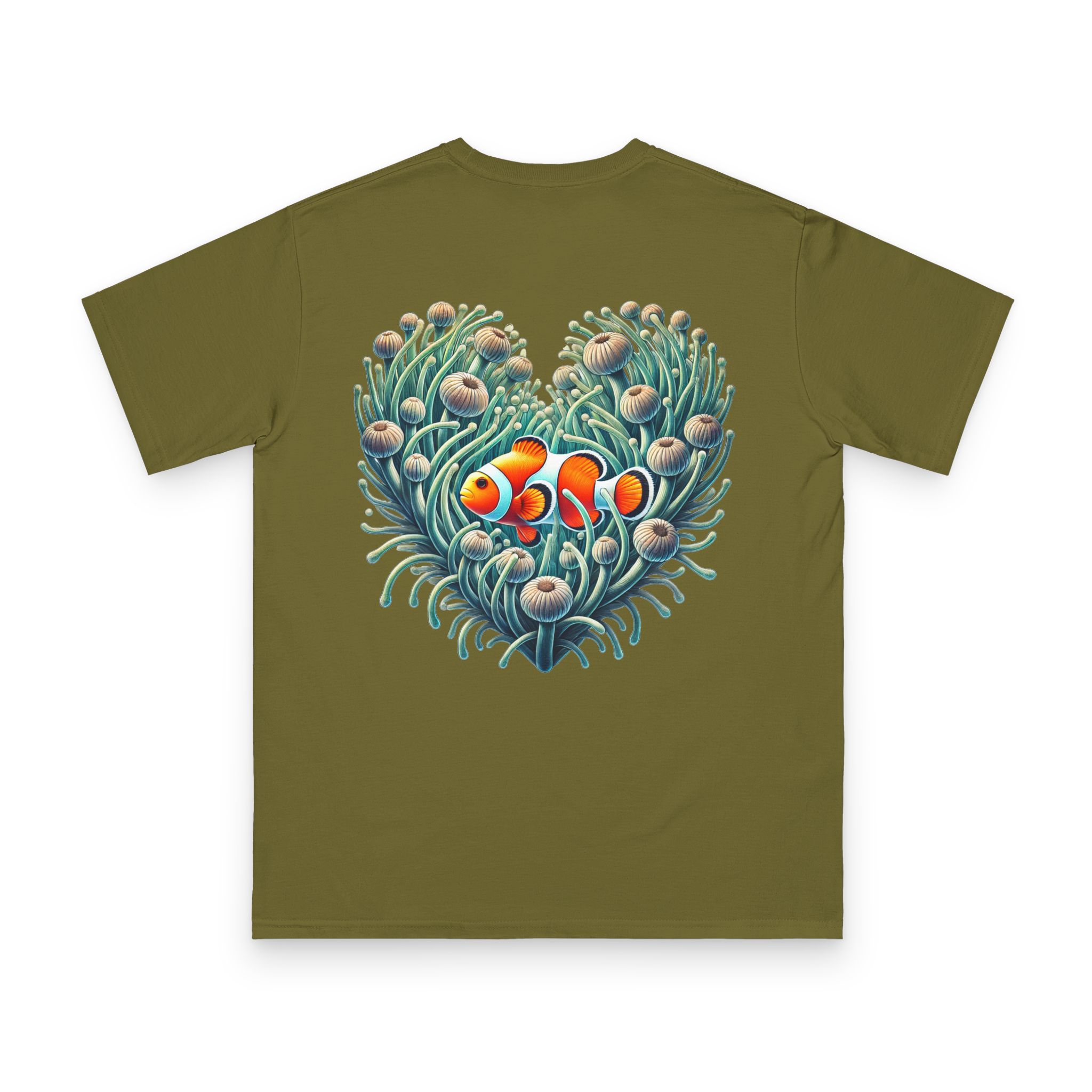 Clownfish in Long Arm Anemone T-Shirt 20 OceanerosOcean Devotion Apparel Clownfish in Long Arm Anemone T-Shirt