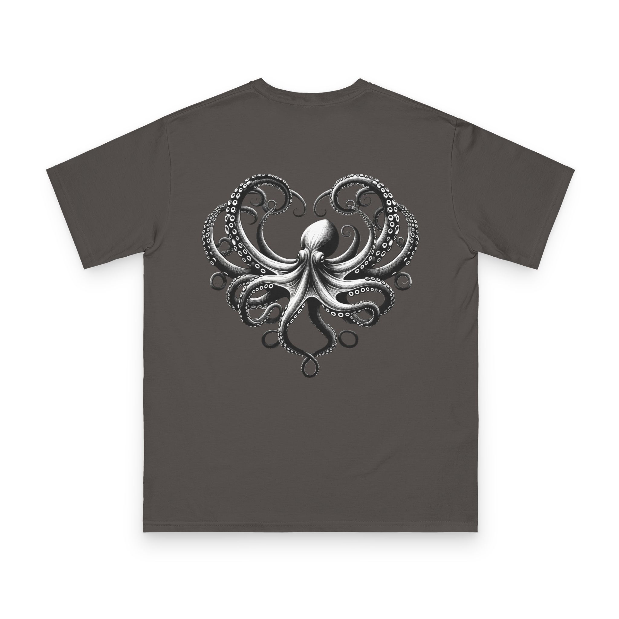 Organic Unisex Classic T-Shirt - BW Octopus 16 OceanerosOcean Devotion Apparel Organic Unisex Classic T-Shirt - BW Octopus