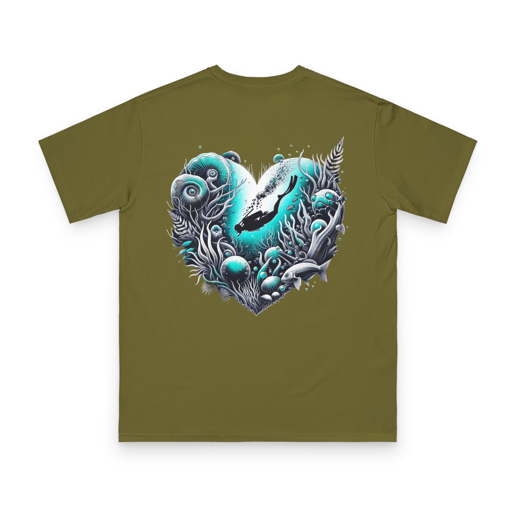 Depth of Heart Scuba Diver T-Shirt 22 OceanerosOcean Devotion Apparel Depth of Heart Scuba Diver T-Shirt
