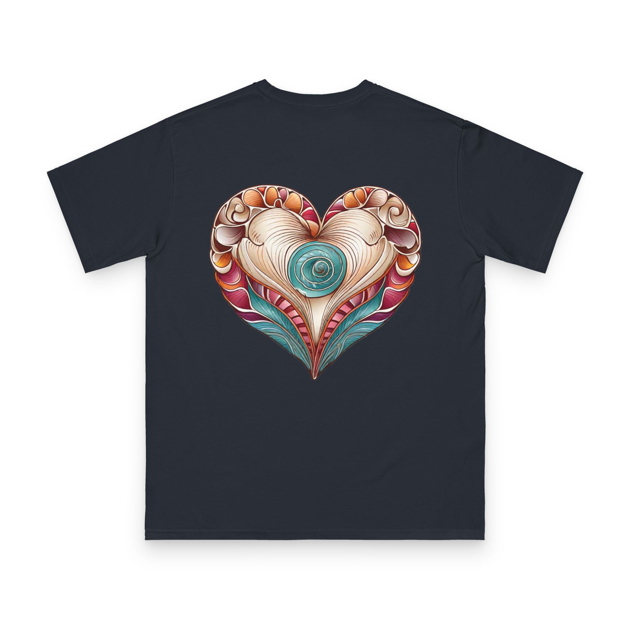 Oceaneros Heart-Shell Embrace T-Shirt 16 OceanerosOcean Devotion Apparel Oceaneros Heart-Shell Embrace T-Shirt