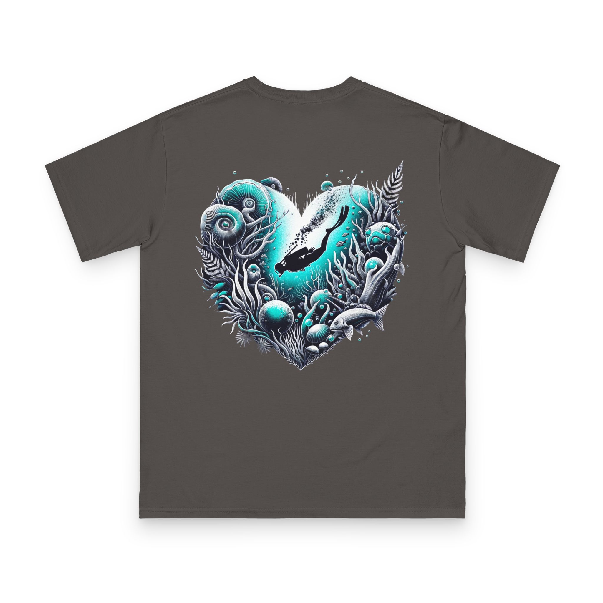 Depth of Heart Scuba Diver T-Shirt 18 OceanerosOcean Devotion Apparel Depth of Heart Scuba Diver T-Shirt