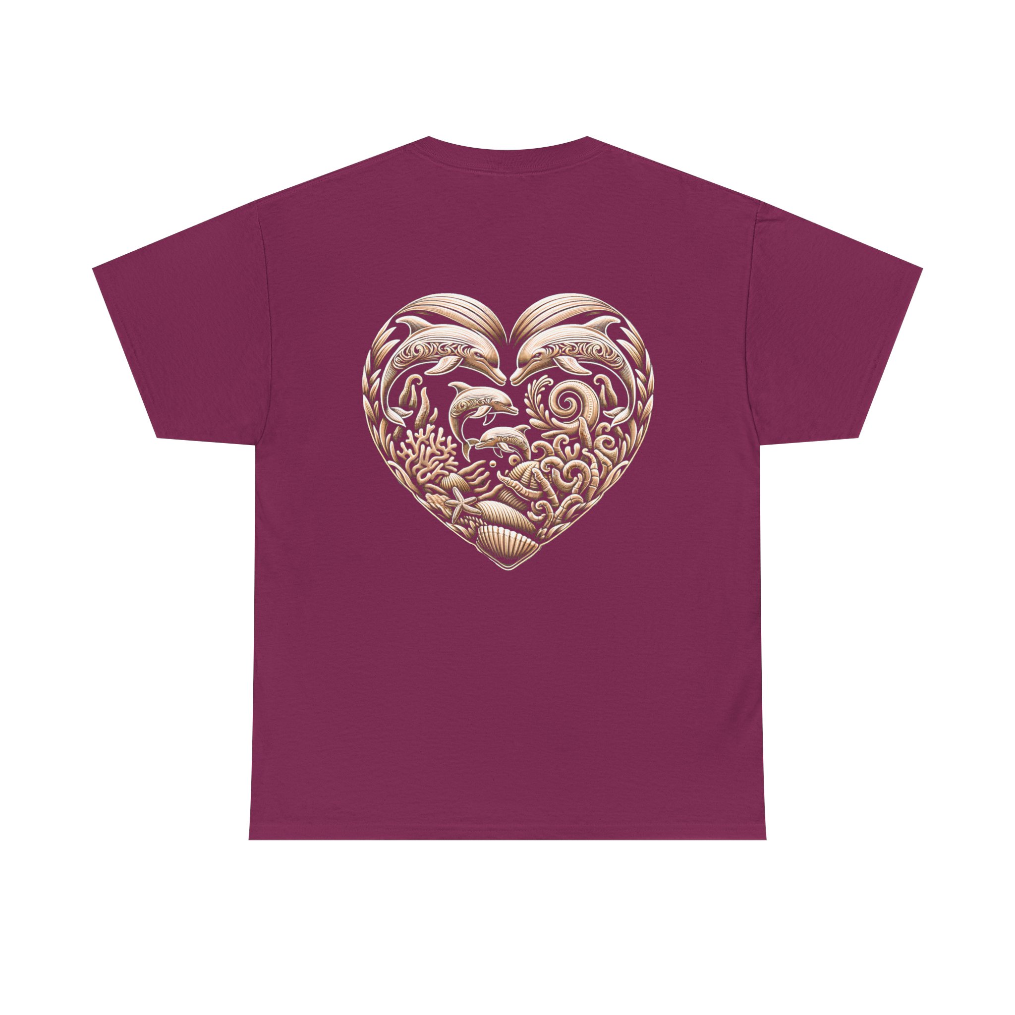 Dolphin Heavy Cotton Tee 28 OceanerosOcean Devotion Apparel Dolphin Heavy Cotton Tee