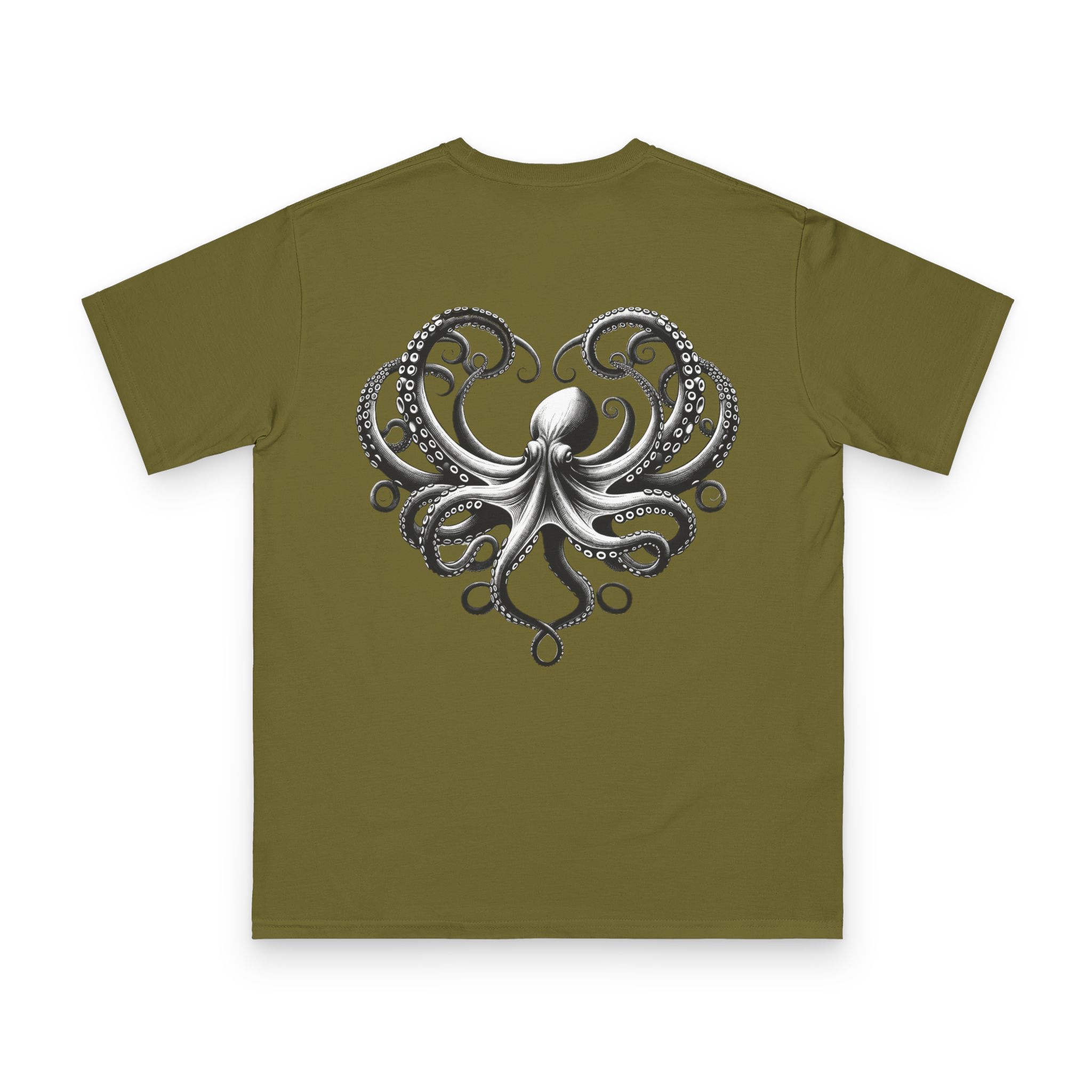 Organic Unisex Classic T-Shirt - BW Octopus 20 OceanerosOcean Devotion Apparel Organic Unisex Classic T-Shirt - BW Octopus