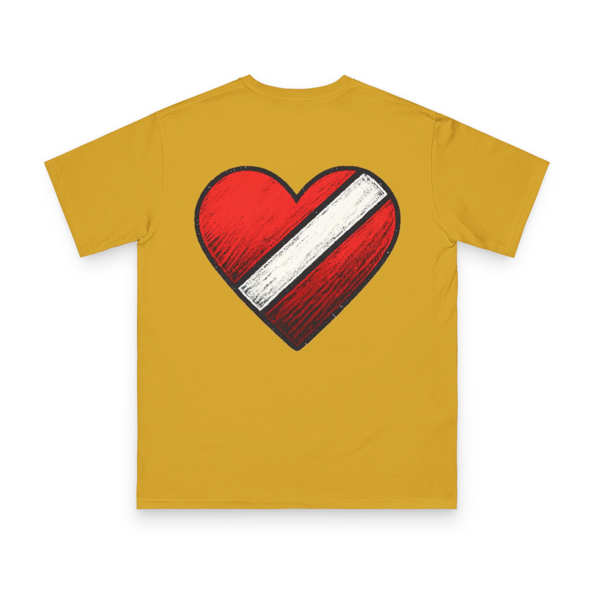 Diver Down Heart Tee 16 OceanerosOcean Devotion Apparel Diver Down Heart Tee - the diver down flag with its stripe curved into a heart