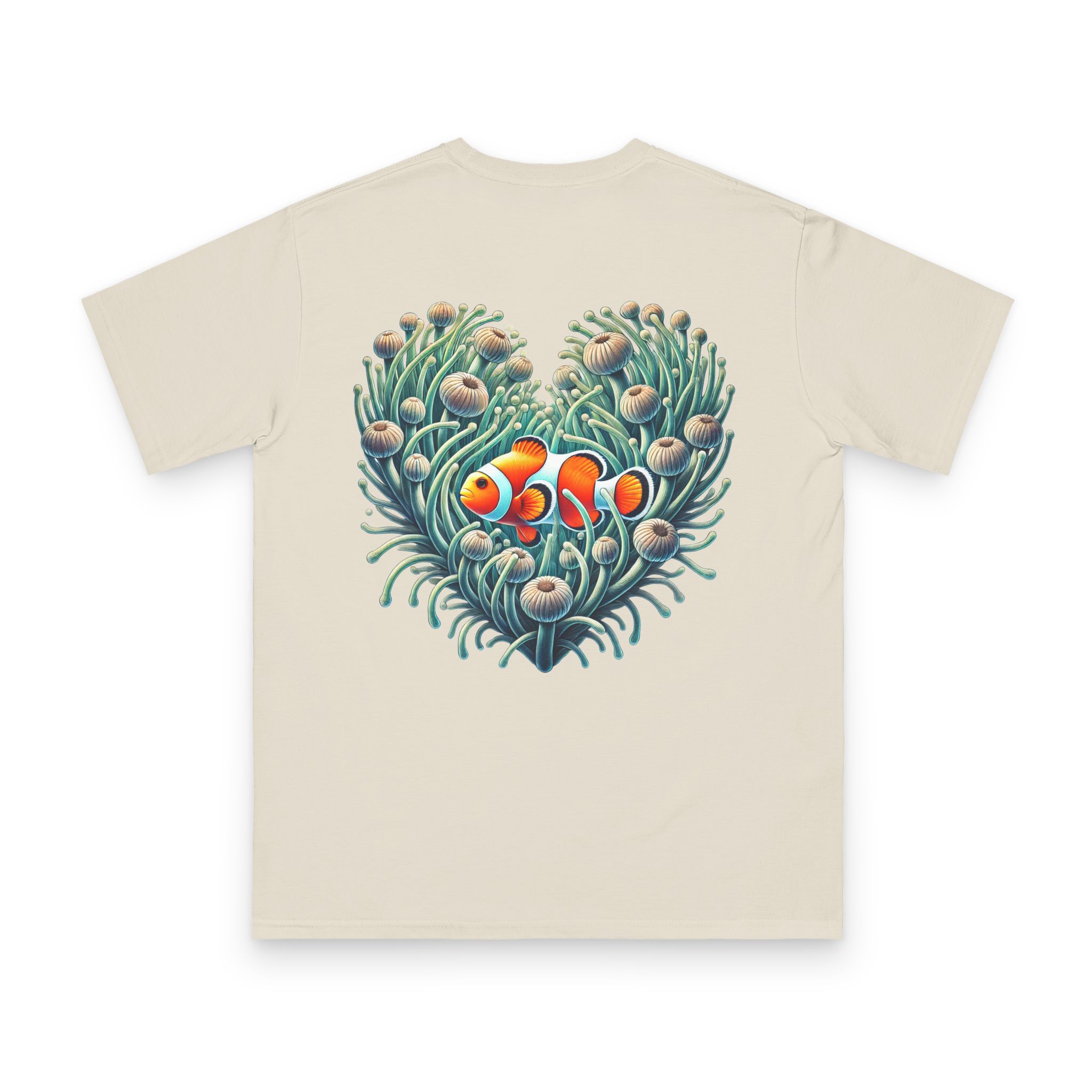 Clownfish in Long Arm Anemone T-Shirt 1 OceanerosOcean Devotion Apparel Clownfish in Long Arm Anemone T-Shirt