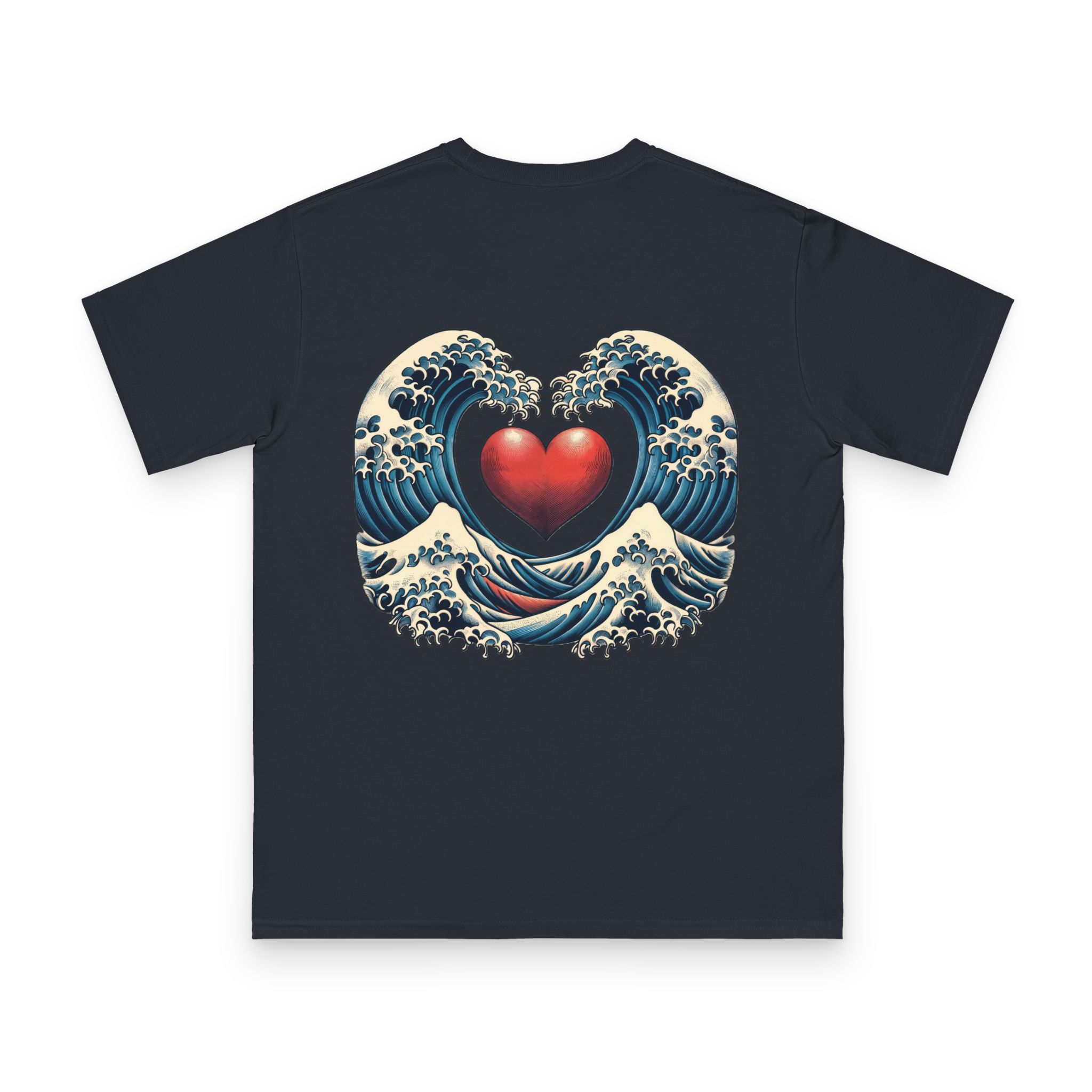 Hokusai Wave with Heart T-Shirt 12 OceanerosOcean Devotion Apparel Hokusai Wave with Heart T-Shirt