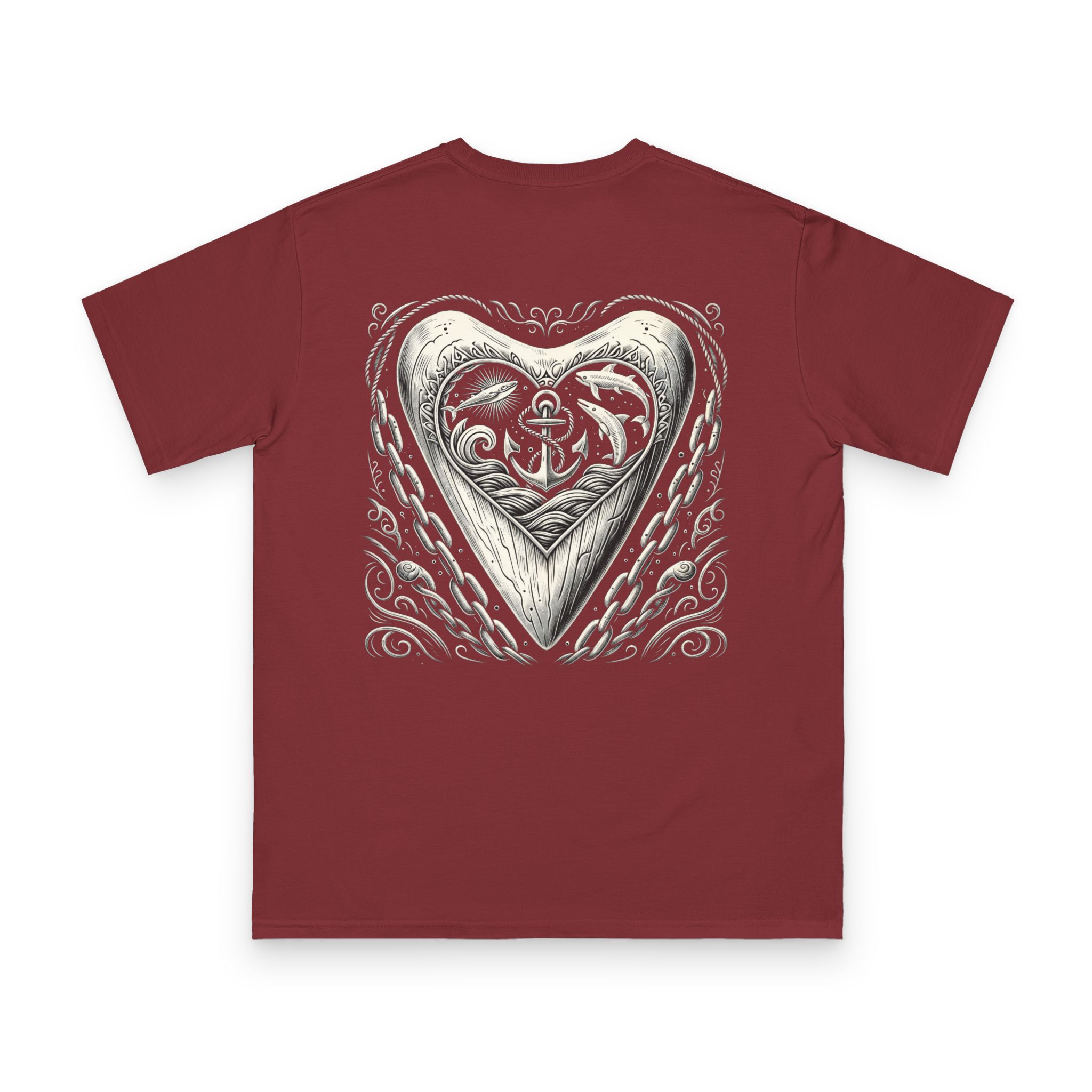 Shark Tooth Scrimshaw T-Shirt 4 OceanerosOcean Devotion Apparel Shark Tooth Scrimshaw T-Shirt