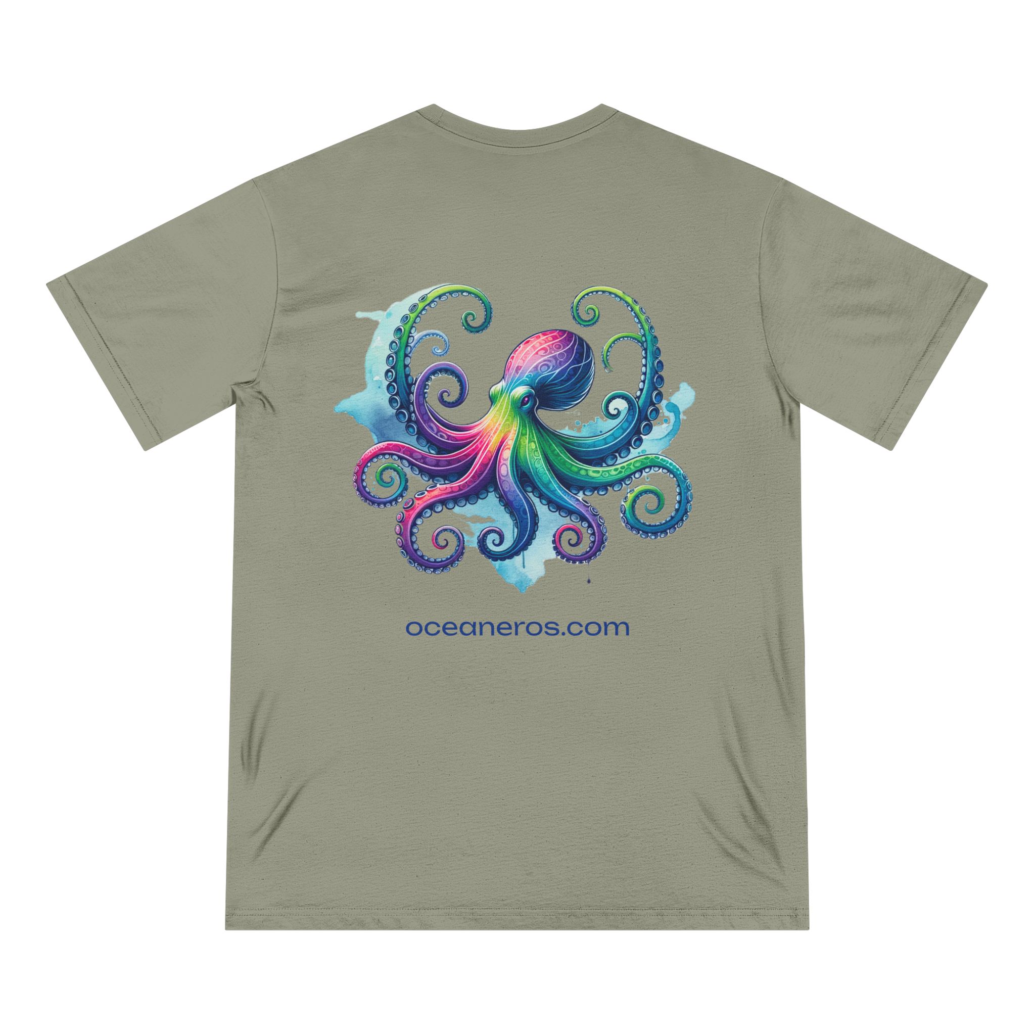 Rainbow Octopus T-Shirt 12 OceanerosOcean Devotion Apparel Rainbow Octopus T-Shirt - an octopus drawn in full spectrum color