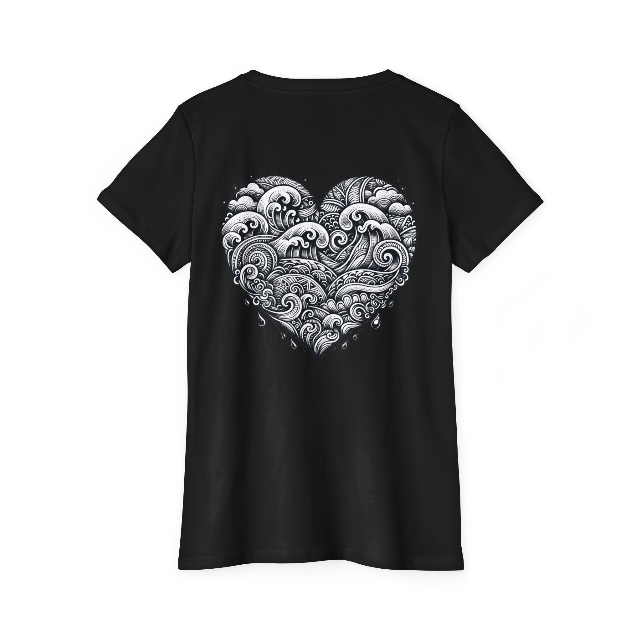 Women's Organic Short Sleeve T-Shirt - Henna Heart 6 OceanerosOcean Devotion Apparel Women's Organic Short Sleeve T-Shirt - Henna Heart