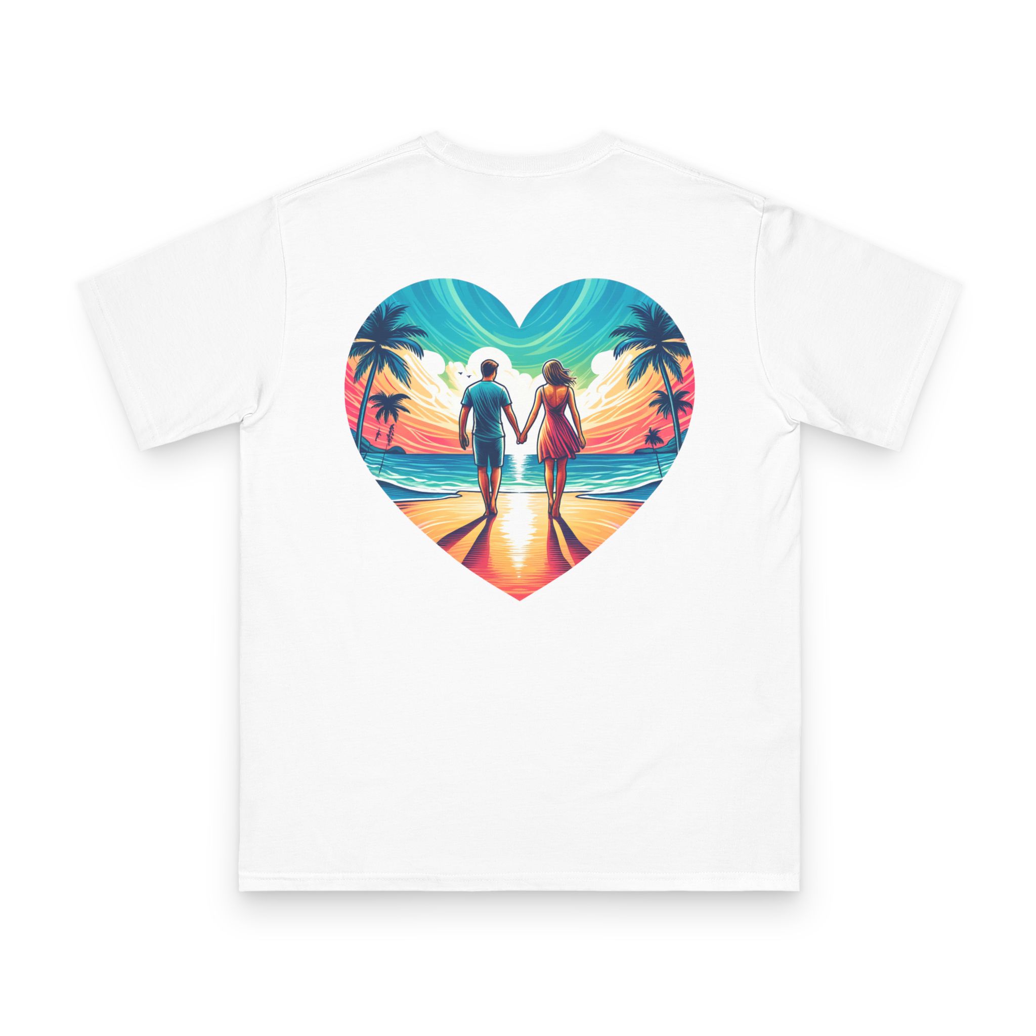 Sunset Couple Beach T-Shirt 1 OceanerosOcean Devotion Apparel Sunset Couple Beach T-Shirt