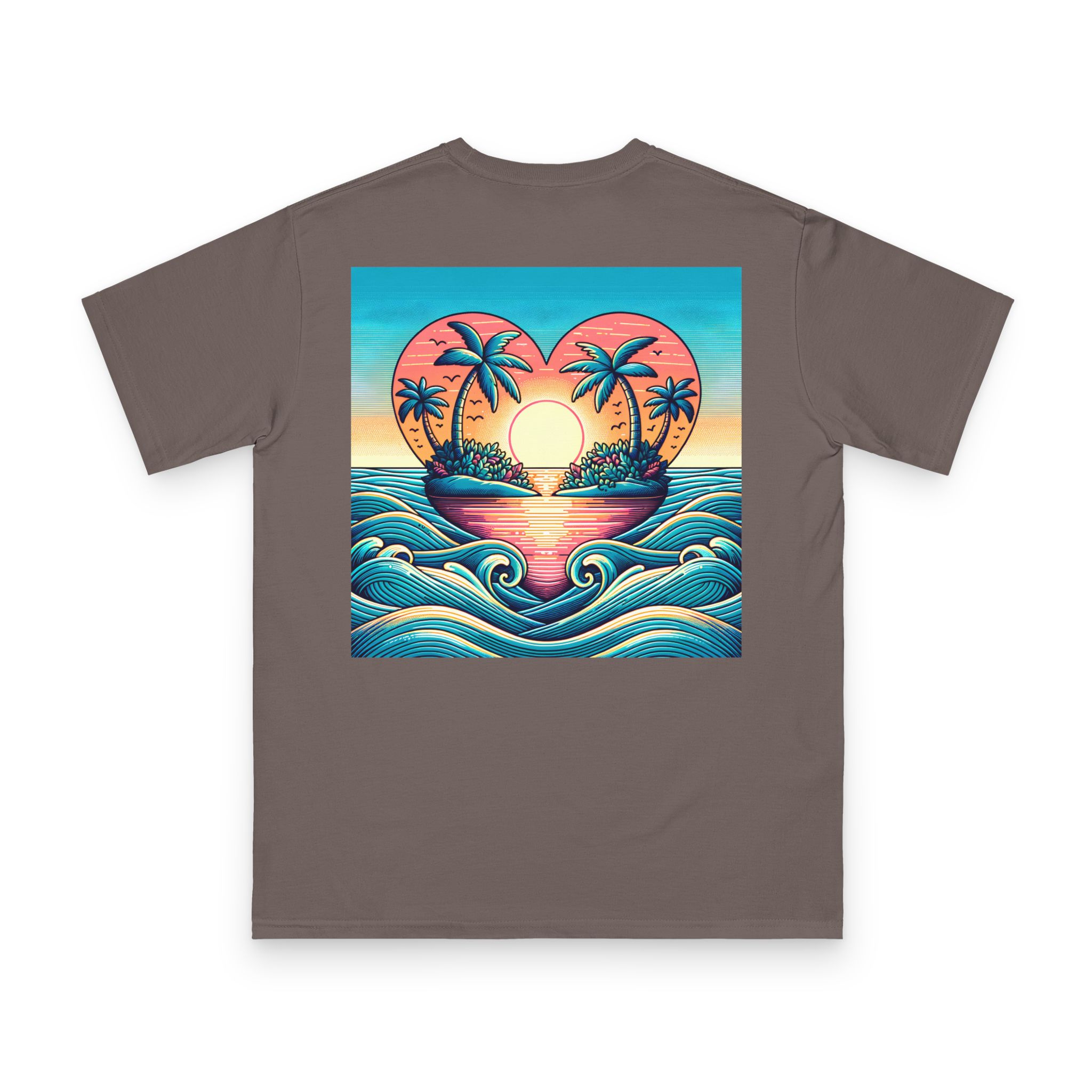 Heart Island Sunset T-Shirt 20 OceanerosOcean Devotion Apparel Heart Island Sunset T-Shirt