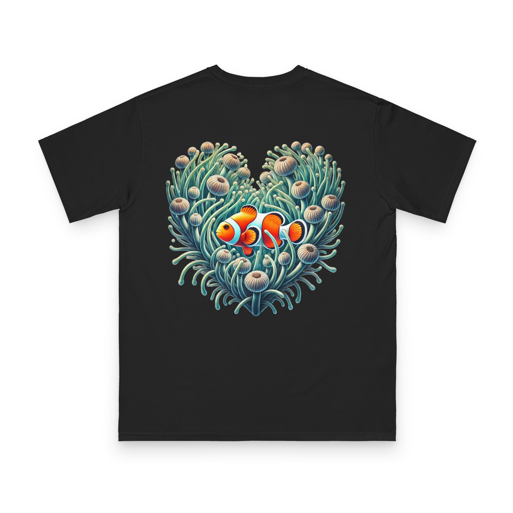 Clownfish in Long Arm Anemone T-Shirt 6 OceanerosOcean Devotion Apparel Clownfish in Long Arm Anemone T-Shirt