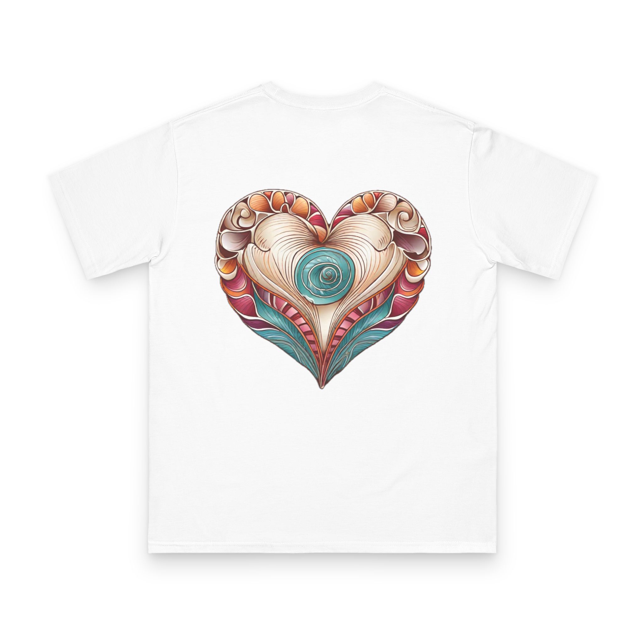Oceaneros Heart-Shell Embrace T-Shirt 12 OceanerosOcean Devotion Apparel Oceaneros Heart-Shell Embrace T-Shirt
