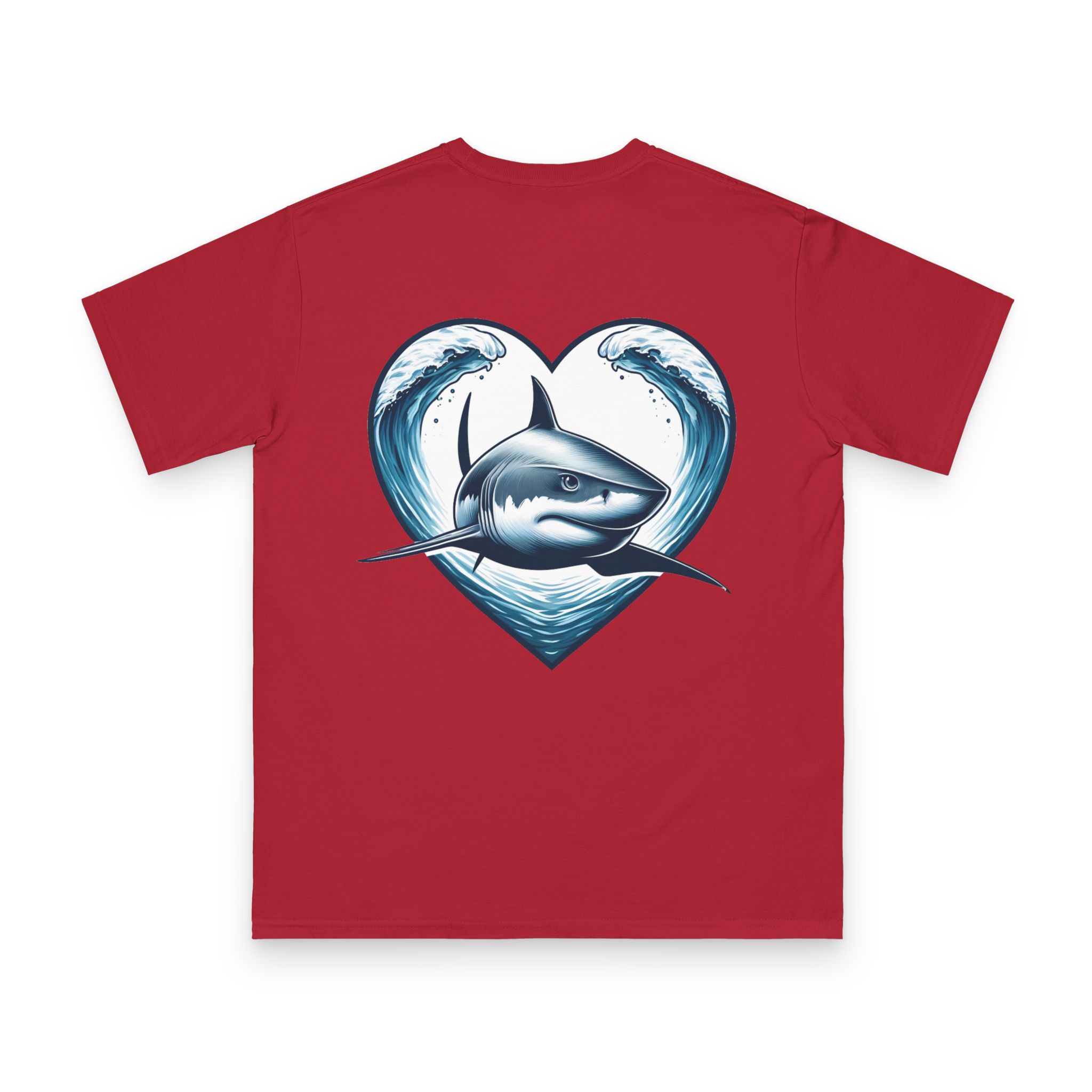 Blue Shark Line Art T-Shirt 6 OceanerosOcean Devotion Apparel Blue Shark Line Art T-Shirt