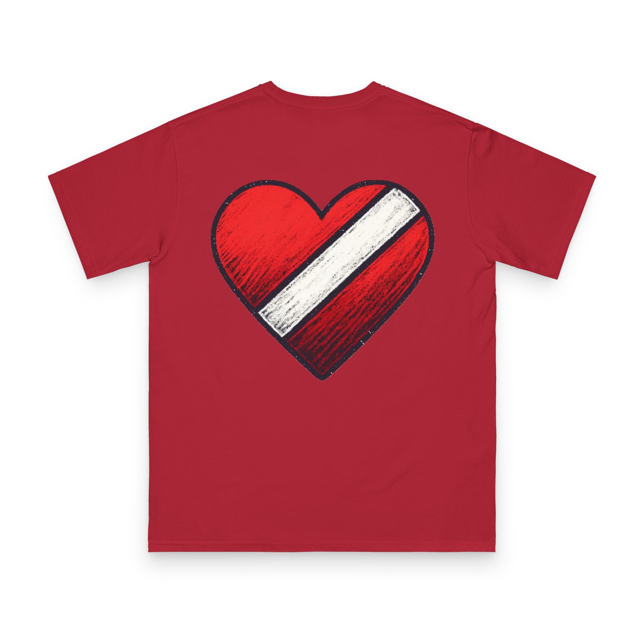 Diver Down Heart Tee 8 OceanerosOcean Devotion Apparel Diver Down Heart Tee - the diver down flag with its stripe curved into a heart