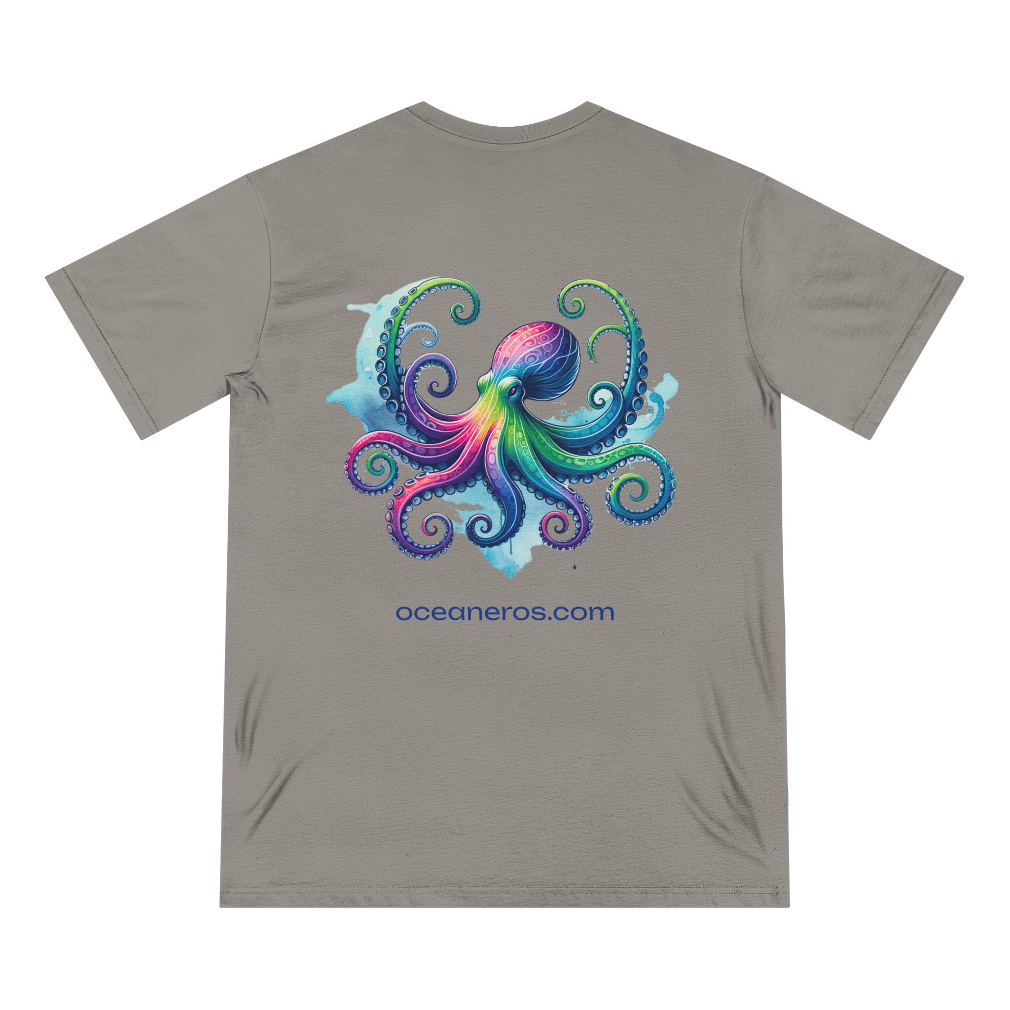 Rainbow Octopus T-Shirt 8 OceanerosOcean Devotion Apparel Rainbow Octopus T-Shirt - an octopus drawn in full spectrum color