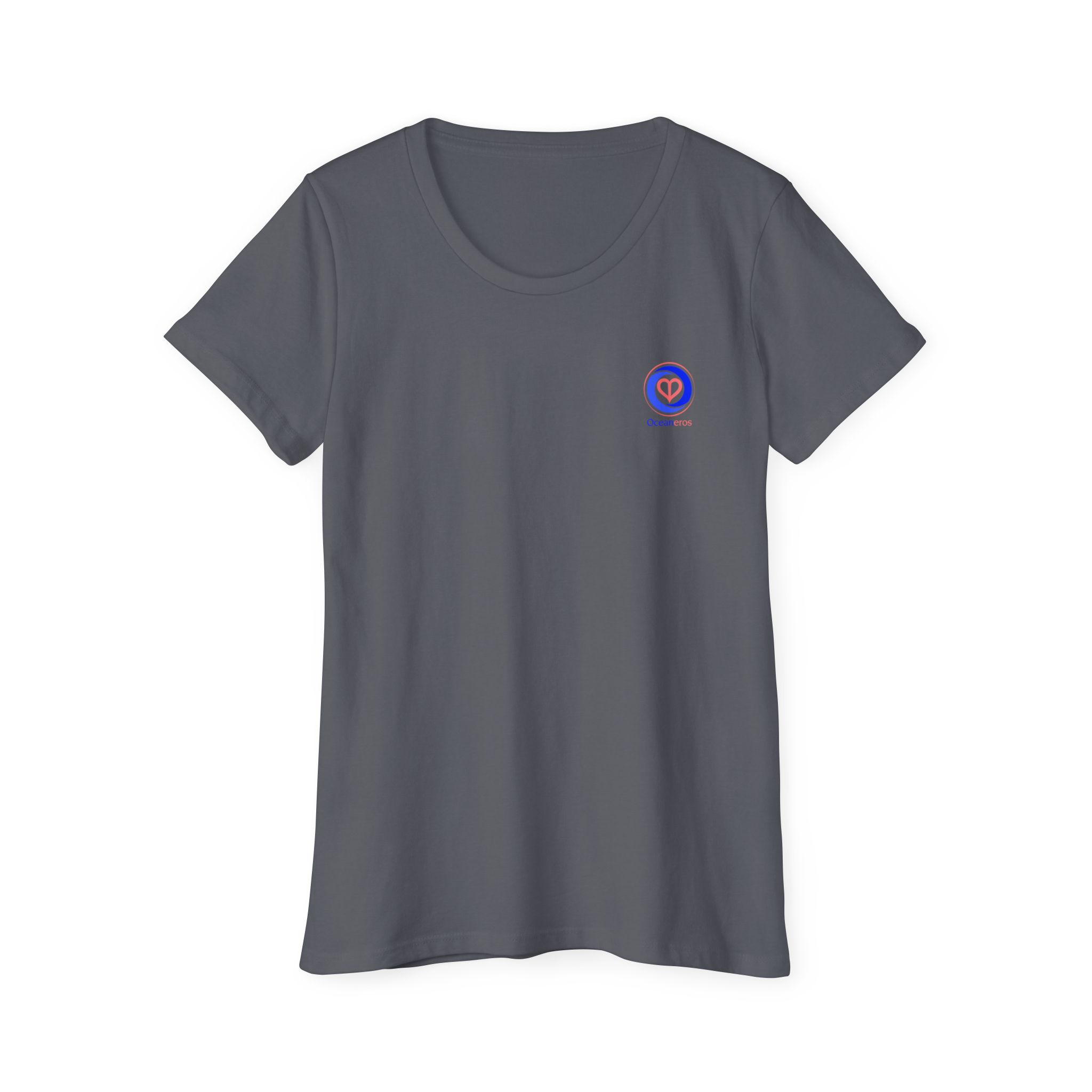 Organic T-Shirt - Hokusai Inspired Wave Heart Design 3 OceanerosOcean Devotion Apparel Organic T-Shirt - Hokusai Inspired Wave Heart Design