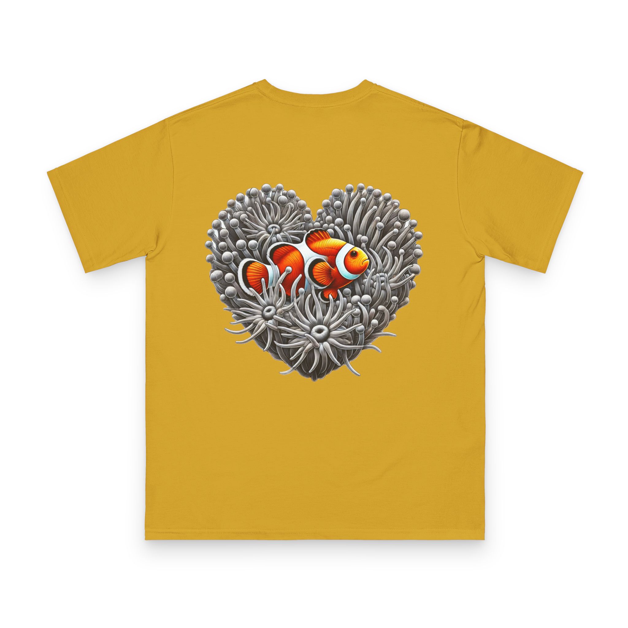 Clownfish in Grey Anemone T-Shirt 14 OceanerosOcean Devotion Apparel Clownfish in Grey Anemone T-Shirt
