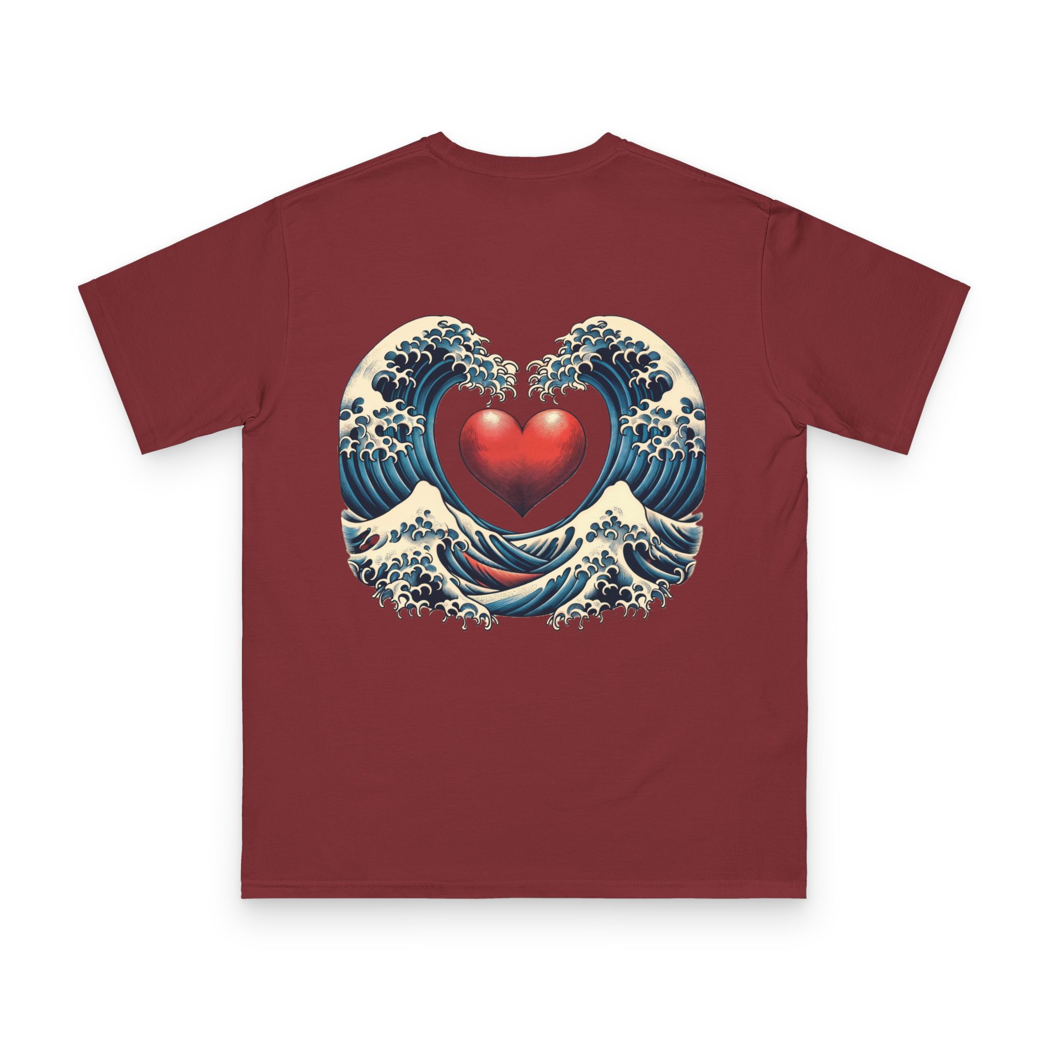 Hokusai Wave with Heart T-Shirt 8 OceanerosOcean Devotion Apparel Hokusai Wave with Heart T-Shirt