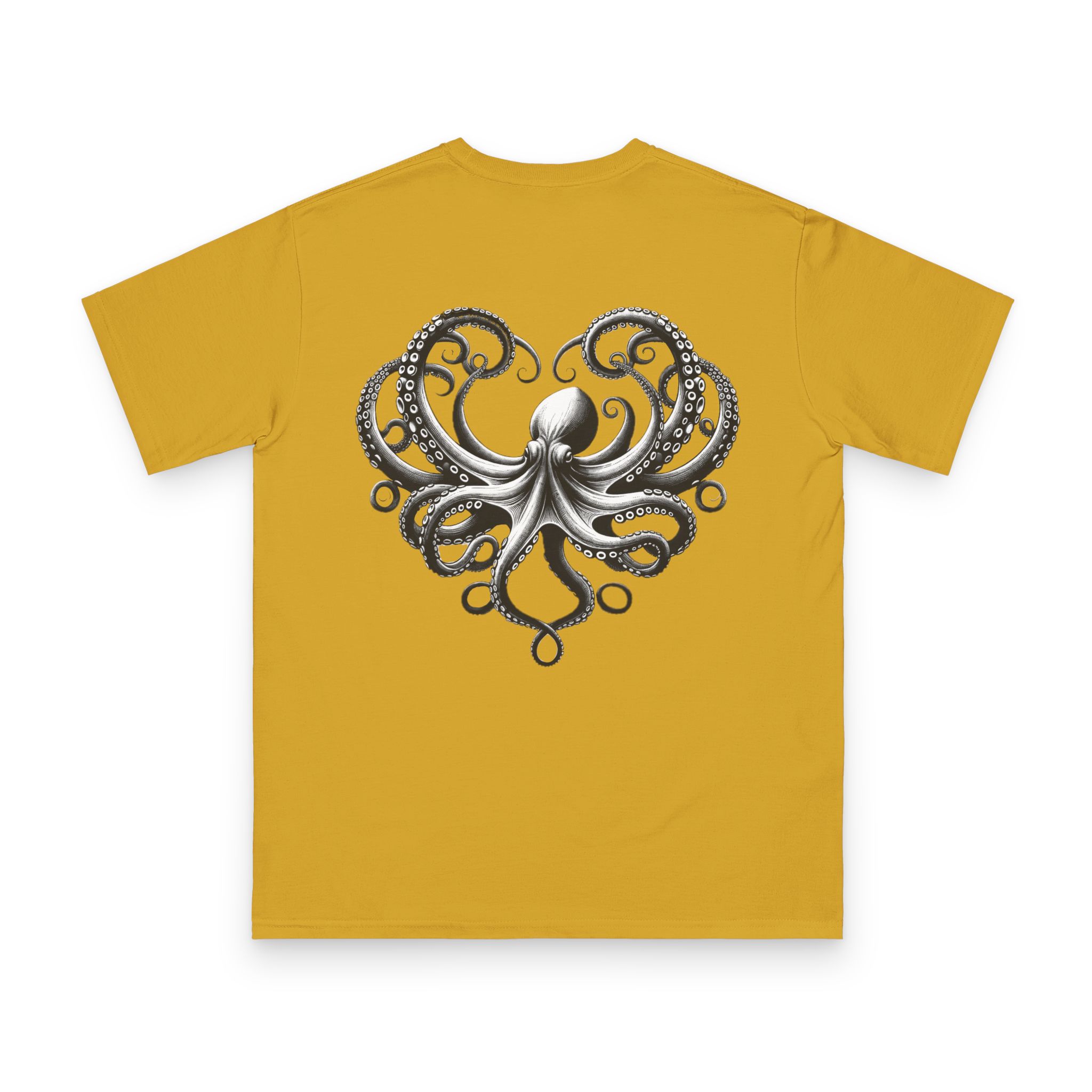 Organic Unisex Classic T-Shirt - BW Octopus 14 OceanerosOcean Devotion Apparel Organic Unisex Classic T-Shirt - BW Octopus