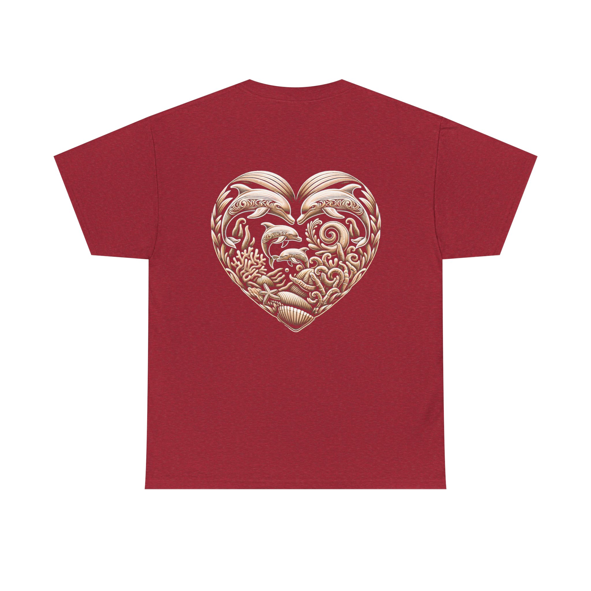 Dolphin Heavy Cotton Tee 30 OceanerosOcean Devotion Apparel Dolphin Heavy Cotton Tee