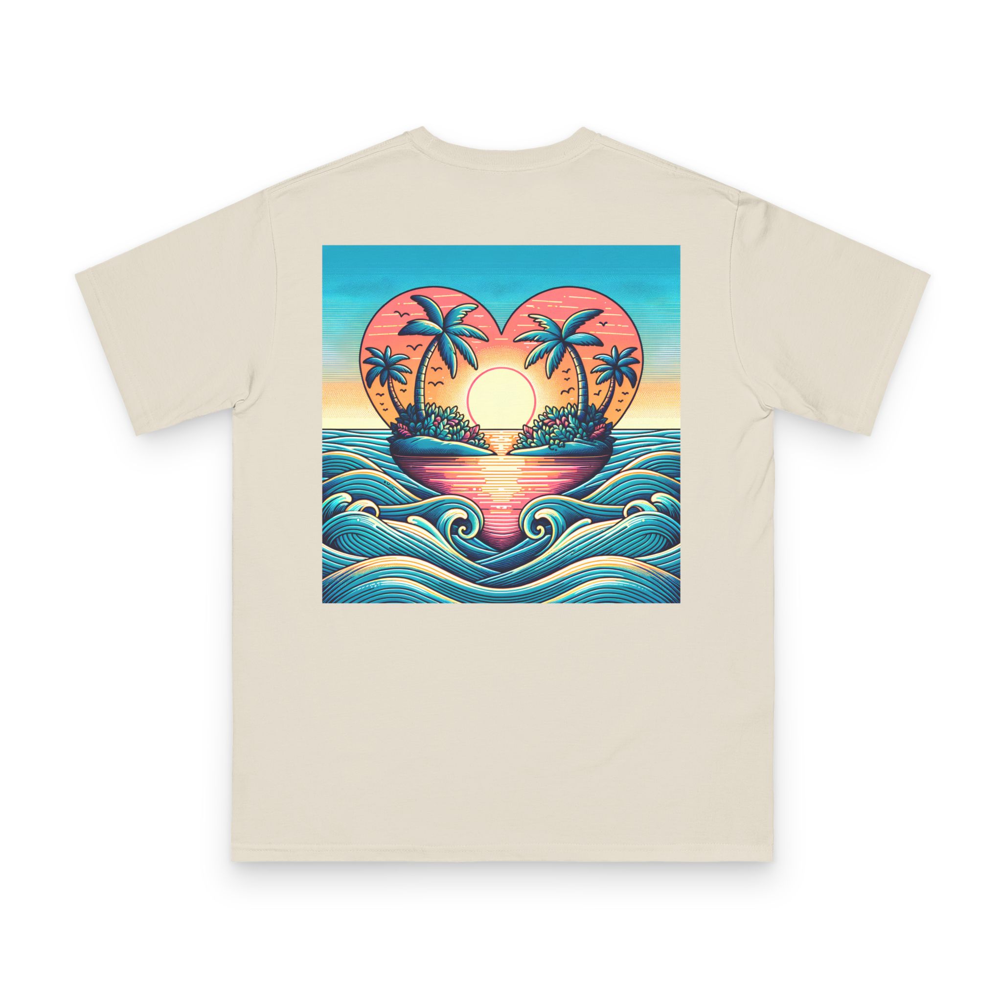 Heart Island Sunset T-Shirt 6 OceanerosOcean Devotion Apparel Heart Island Sunset T-Shirt