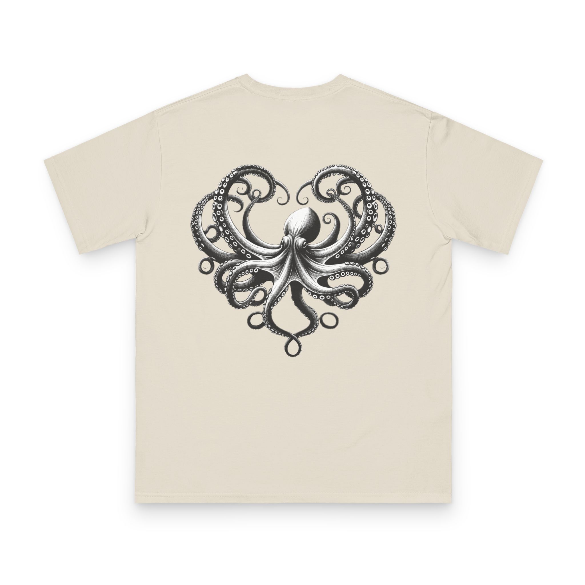 Organic Unisex Classic T-Shirt - BW Octopus 4 OceanerosOcean Devotion Apparel Organic Unisex Classic T-Shirt - BW Octopus