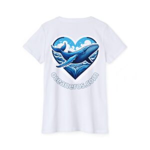 Organic T-Shirt - Blue Whale with Brand