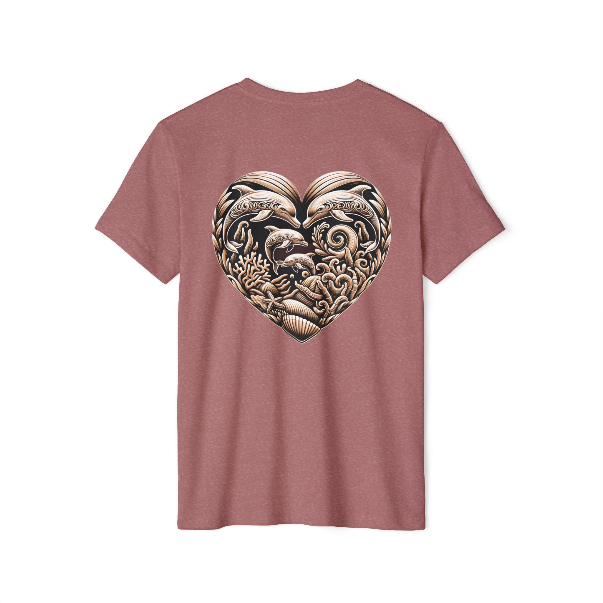 Unisex Recycled Organic T-Shirt - Dolphins printing 1 OceanerosOcean Devotion Apparel Unisex Recycled Organic T-Shirt - Dolphins printing