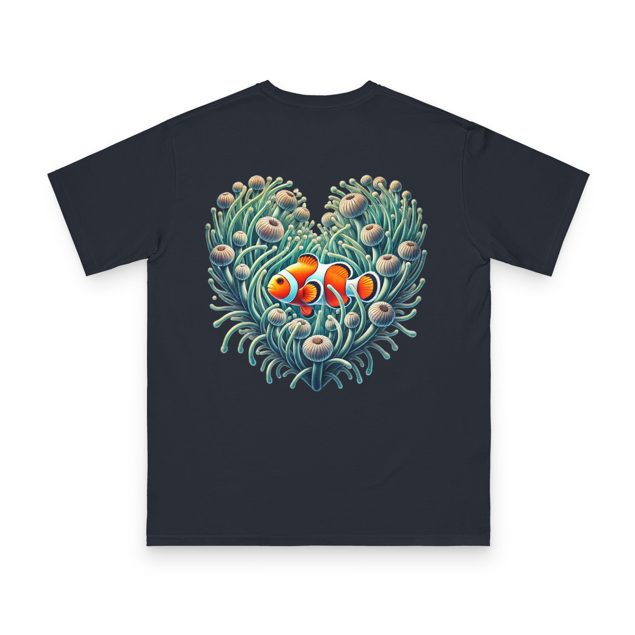 Clownfish in Long Arm Anemone T-Shirt 12 OceanerosOcean Devotion Apparel Clownfish in Long Arm Anemone T-Shirt