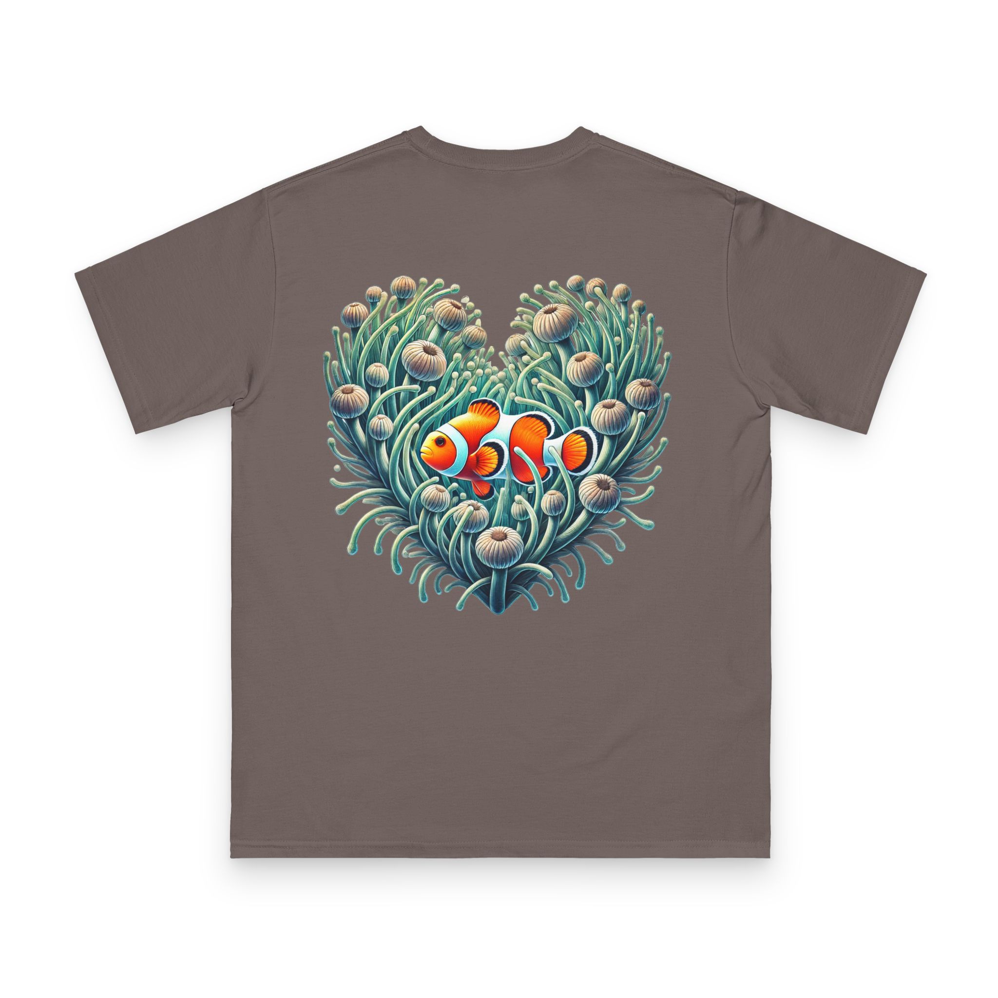 Clownfish in Long Arm Anemone T-Shirt 18 OceanerosOcean Devotion Apparel Clownfish in Long Arm Anemone T-Shirt