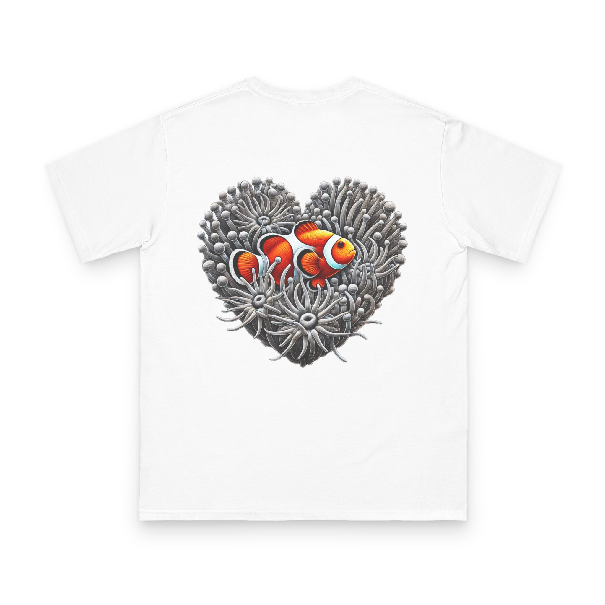 Clownfish in Grey Anemone T-Shirt 4 OceanerosOcean Devotion Apparel Clownfish in Grey Anemone T-Shirt