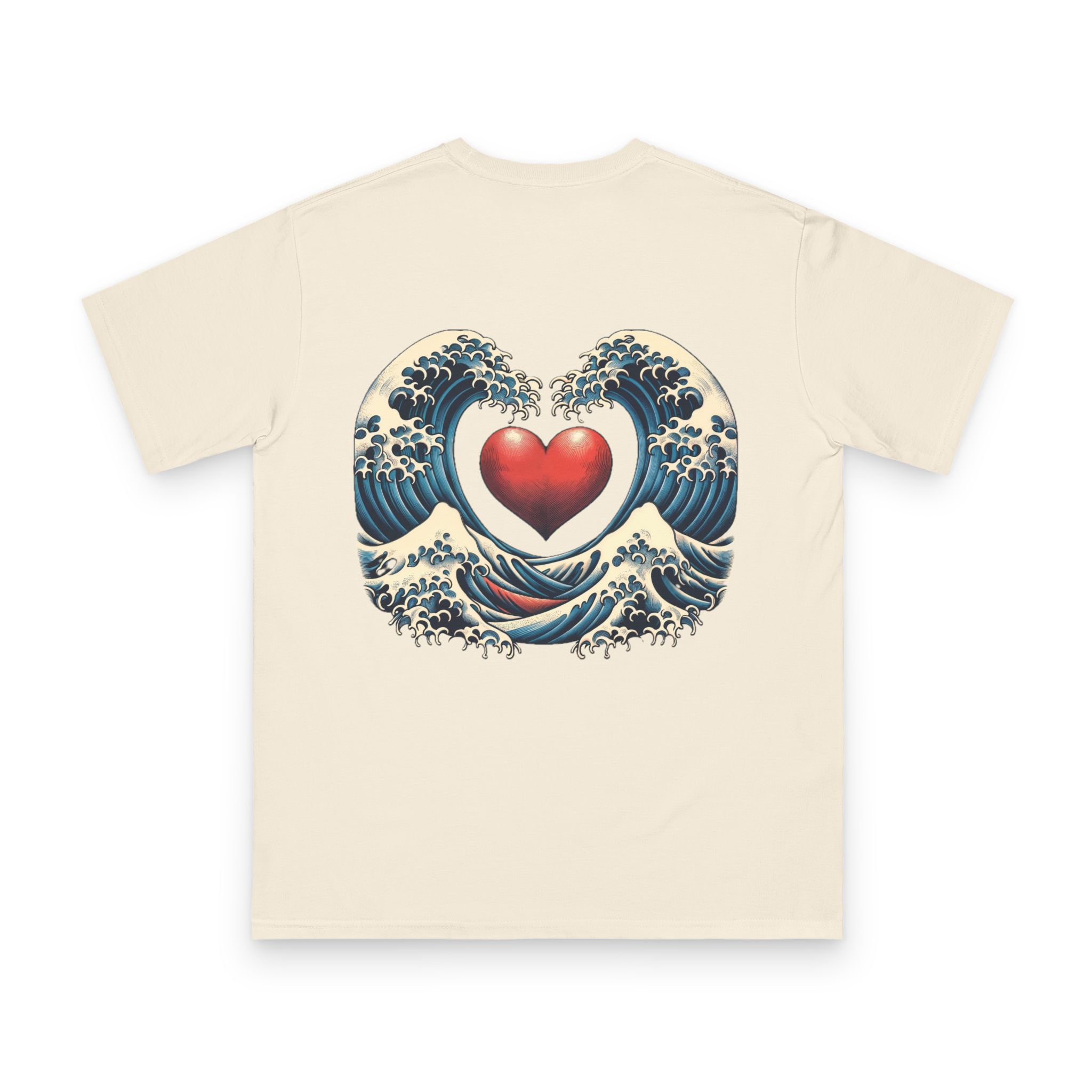 Hokusai Wave with Heart T-Shirt 10 OceanerosOcean Devotion Apparel Hokusai Wave with Heart T-Shirt