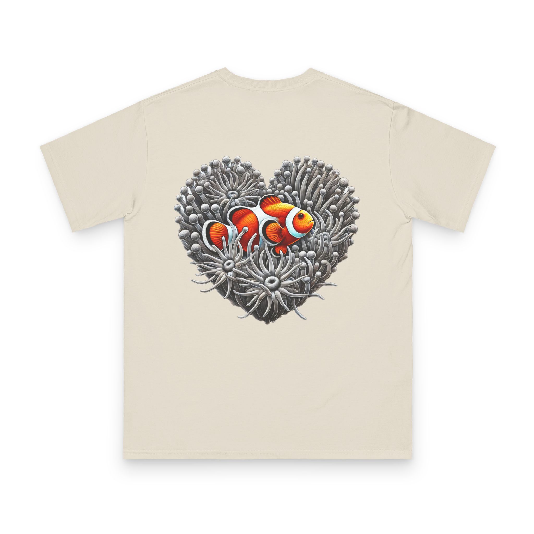 Clownfish in Grey Anemone T-Shirt 8 OceanerosOcean Devotion Apparel Clownfish in Grey Anemone T-Shirt