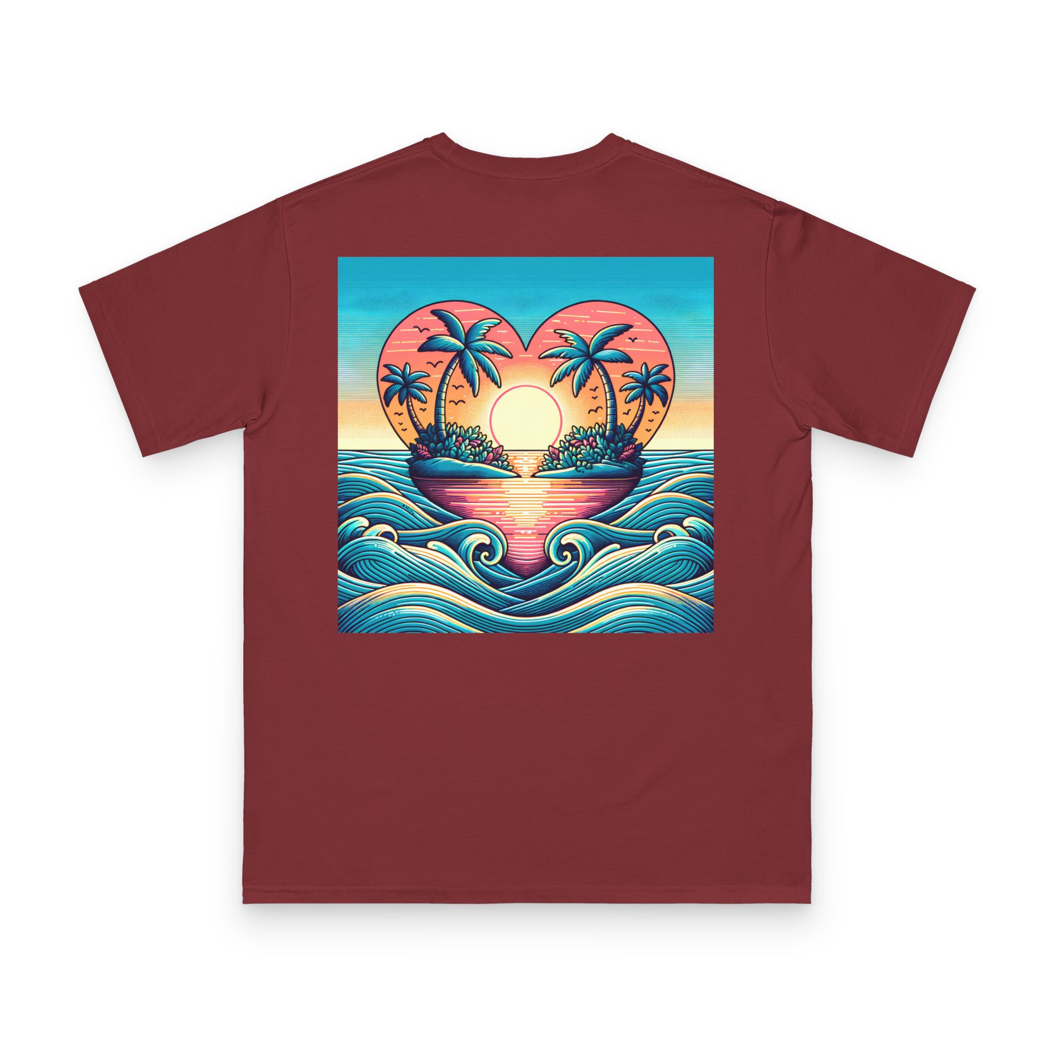 Heart Island Sunset T-Shirt 12 OceanerosOcean Devotion Apparel Heart Island Sunset T-Shirt